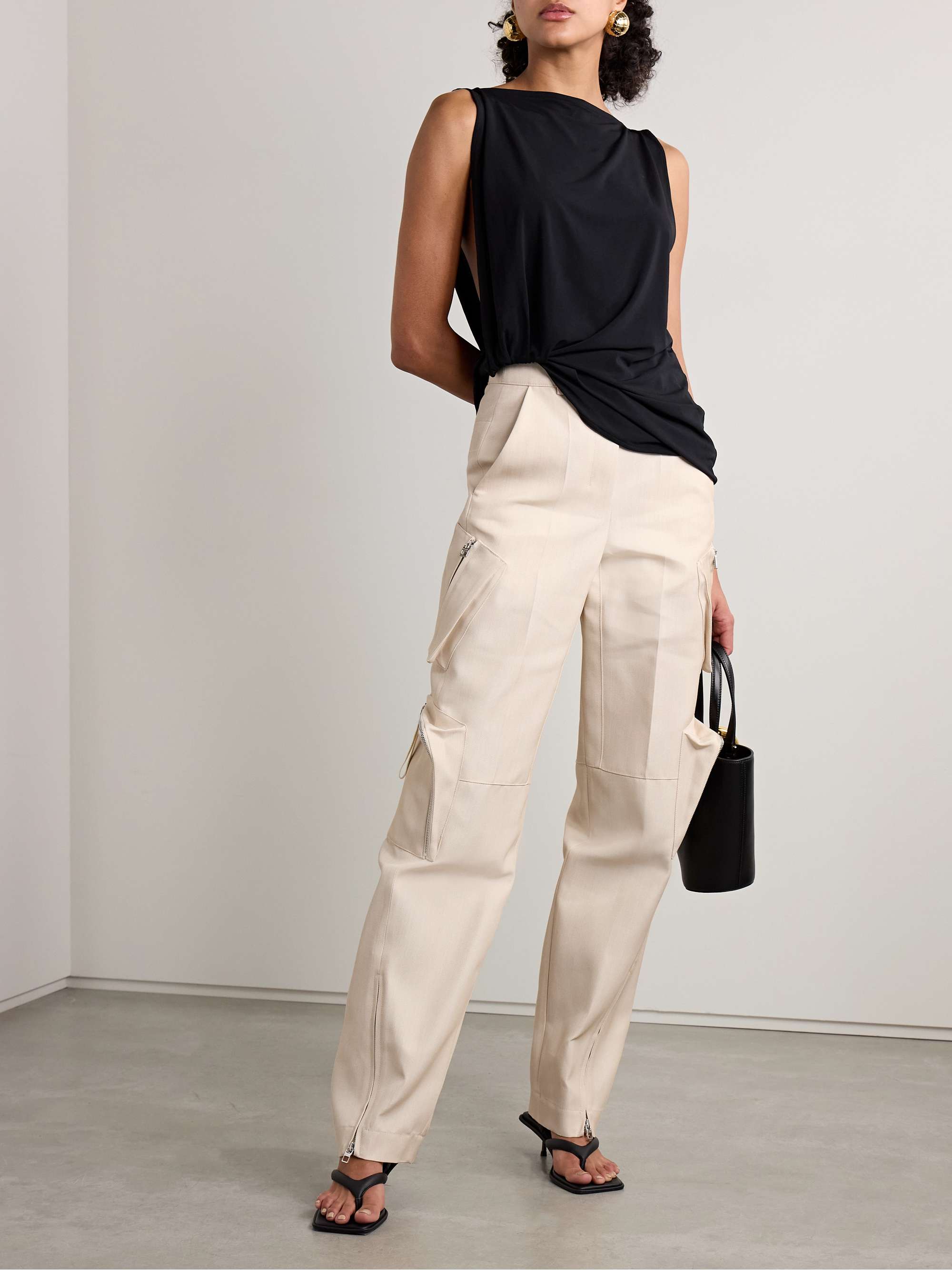 Atelier canvas straight-leg cargo pants view