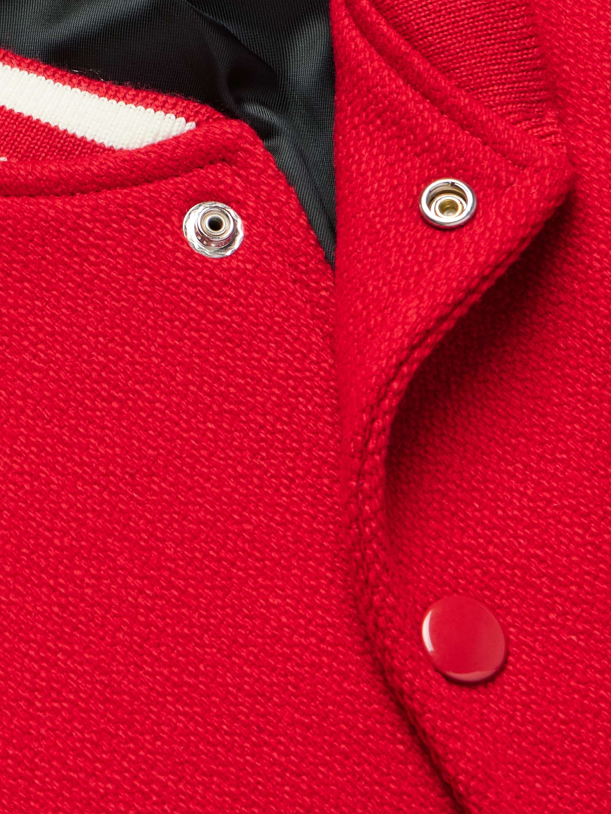 Jackson Logo-Appliquéd Wool-Blend Varsity Jacket view