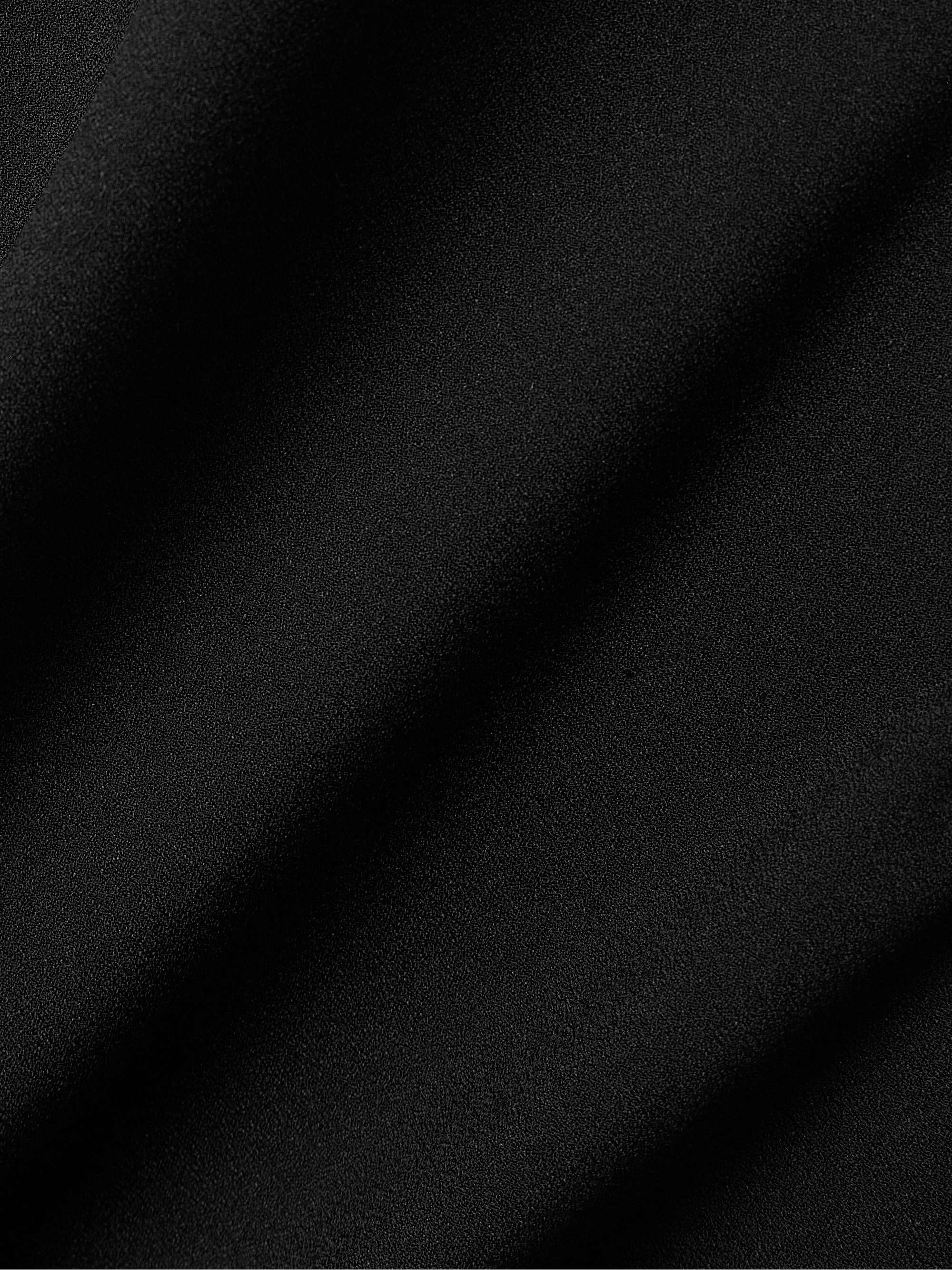 One-sleeve crepe midi dress view