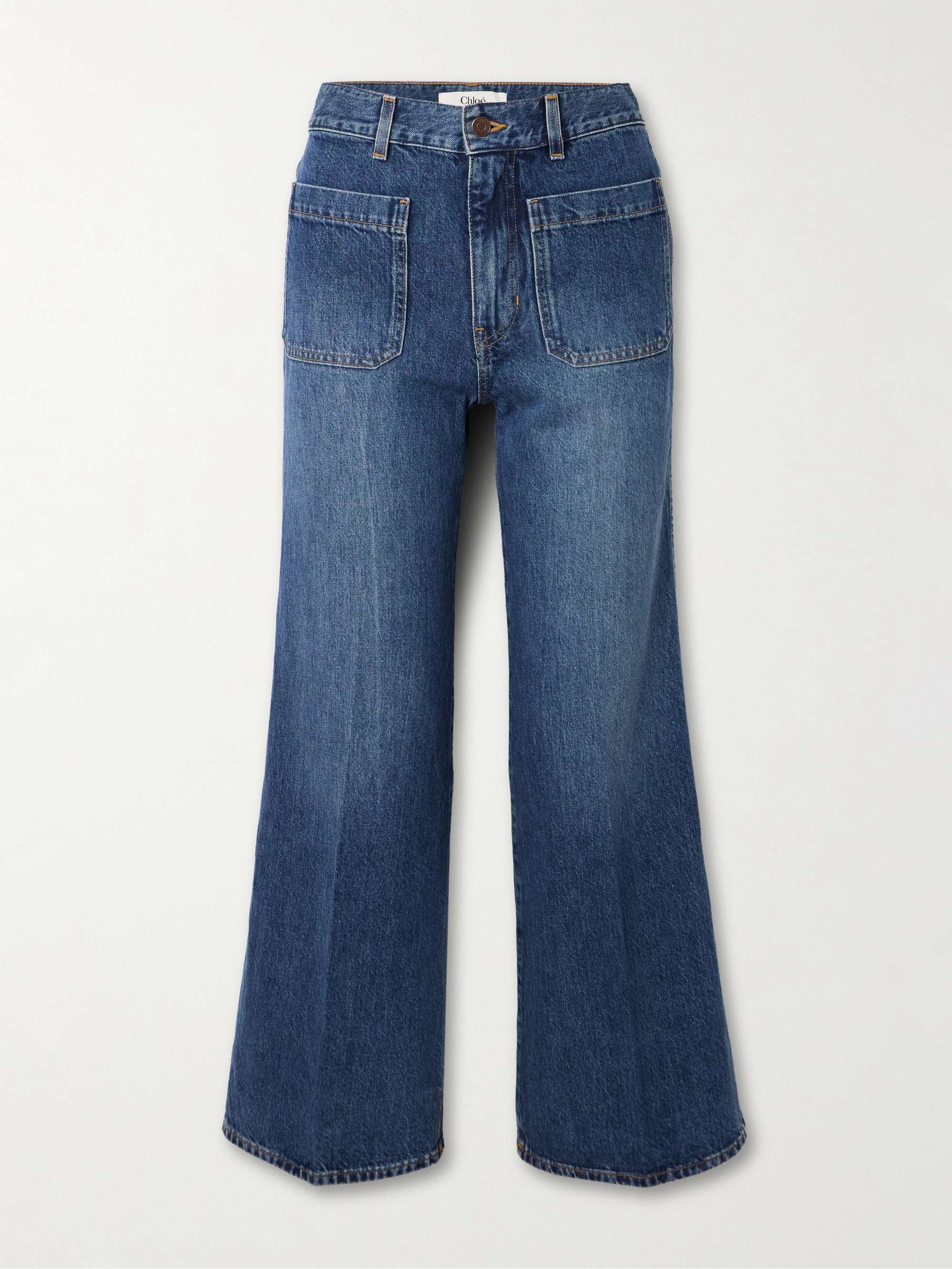 Cropped high-rise bootcut jeans view