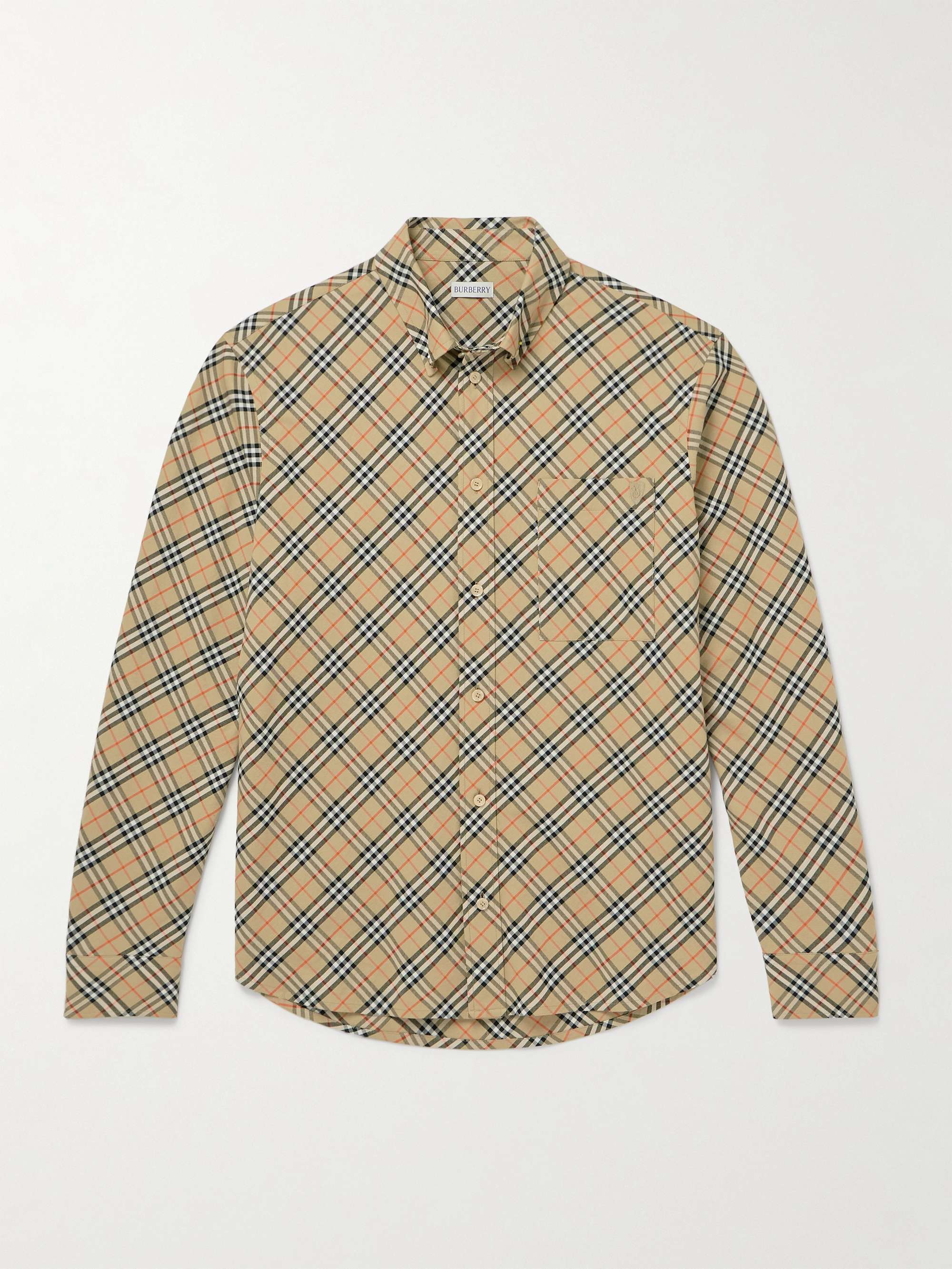 Logo-Embroidered Checked Cotton Oxford Shirt view