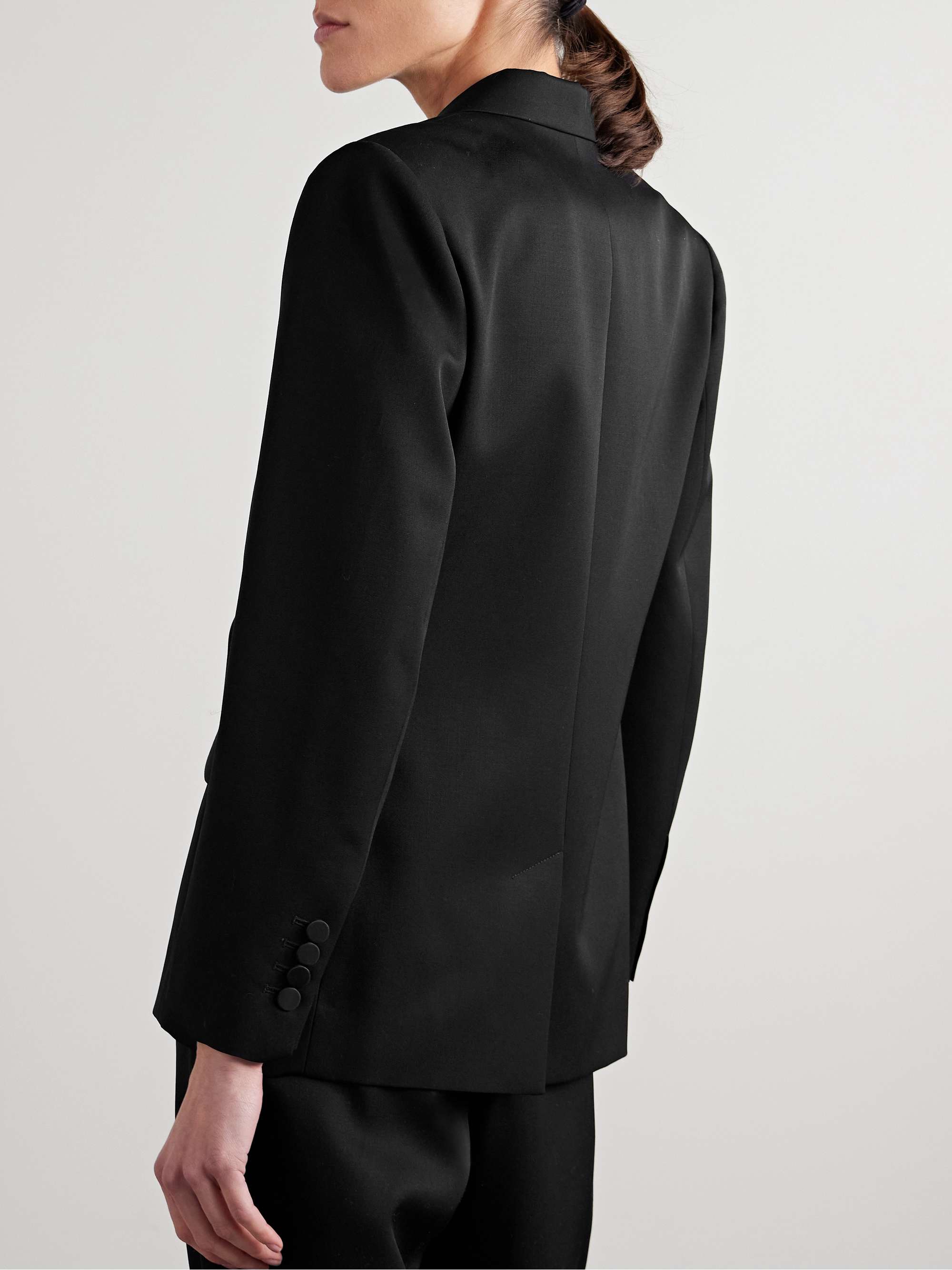 Natalia double-breasted wool-twill blazer view