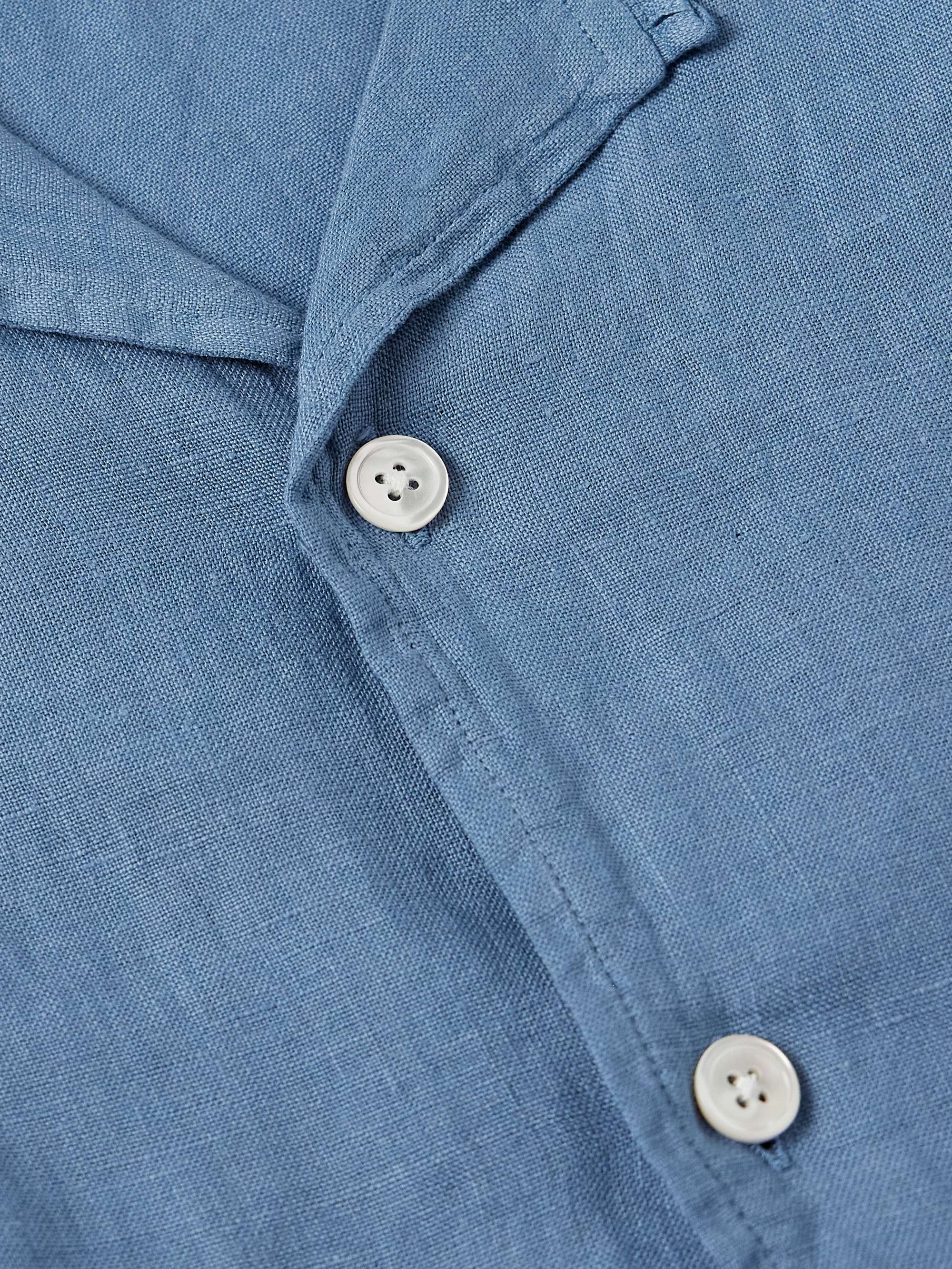 Palm Mc Pat Convertible-Collar Linen Shirt view