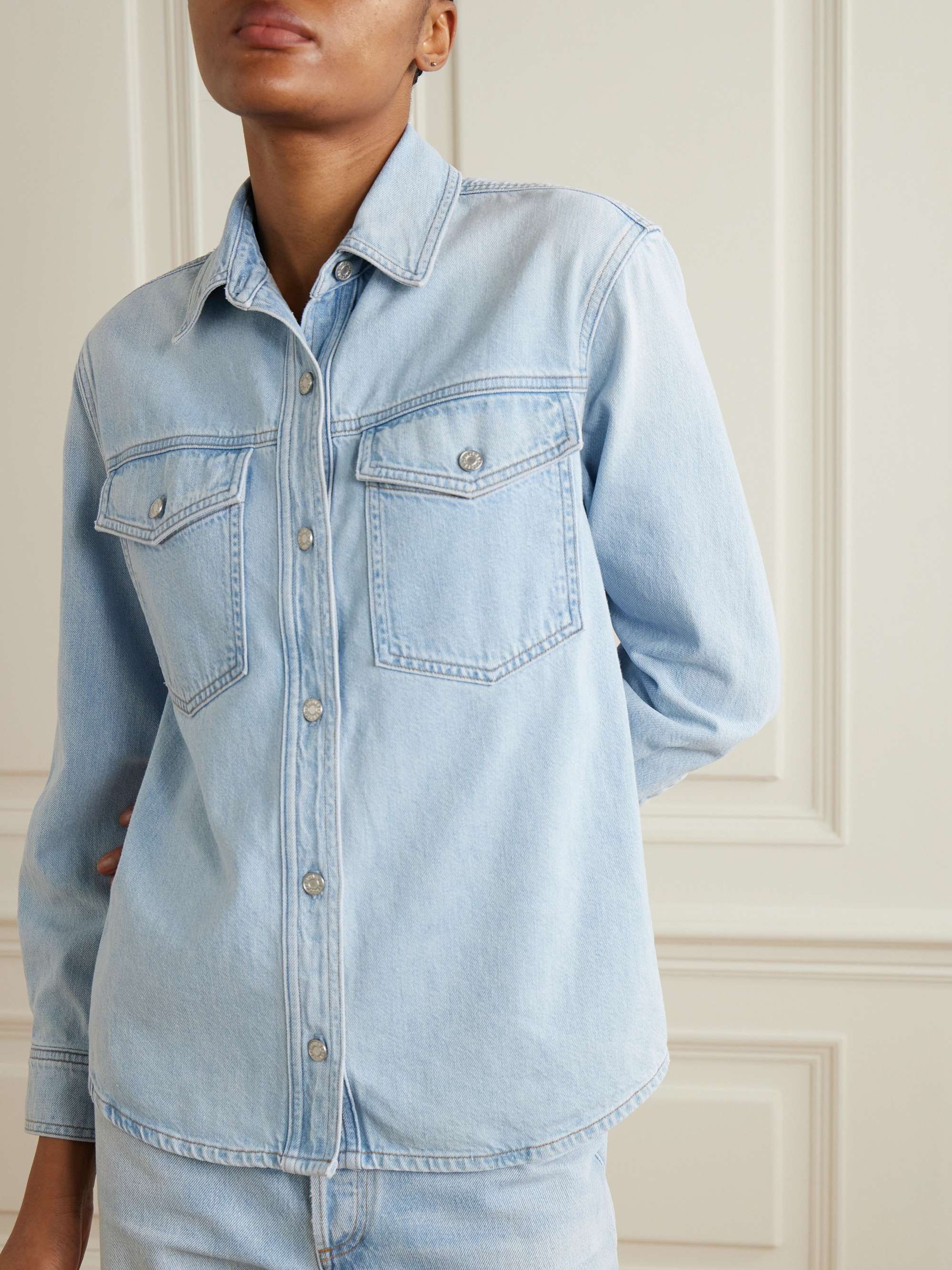 Rina denim shirt view