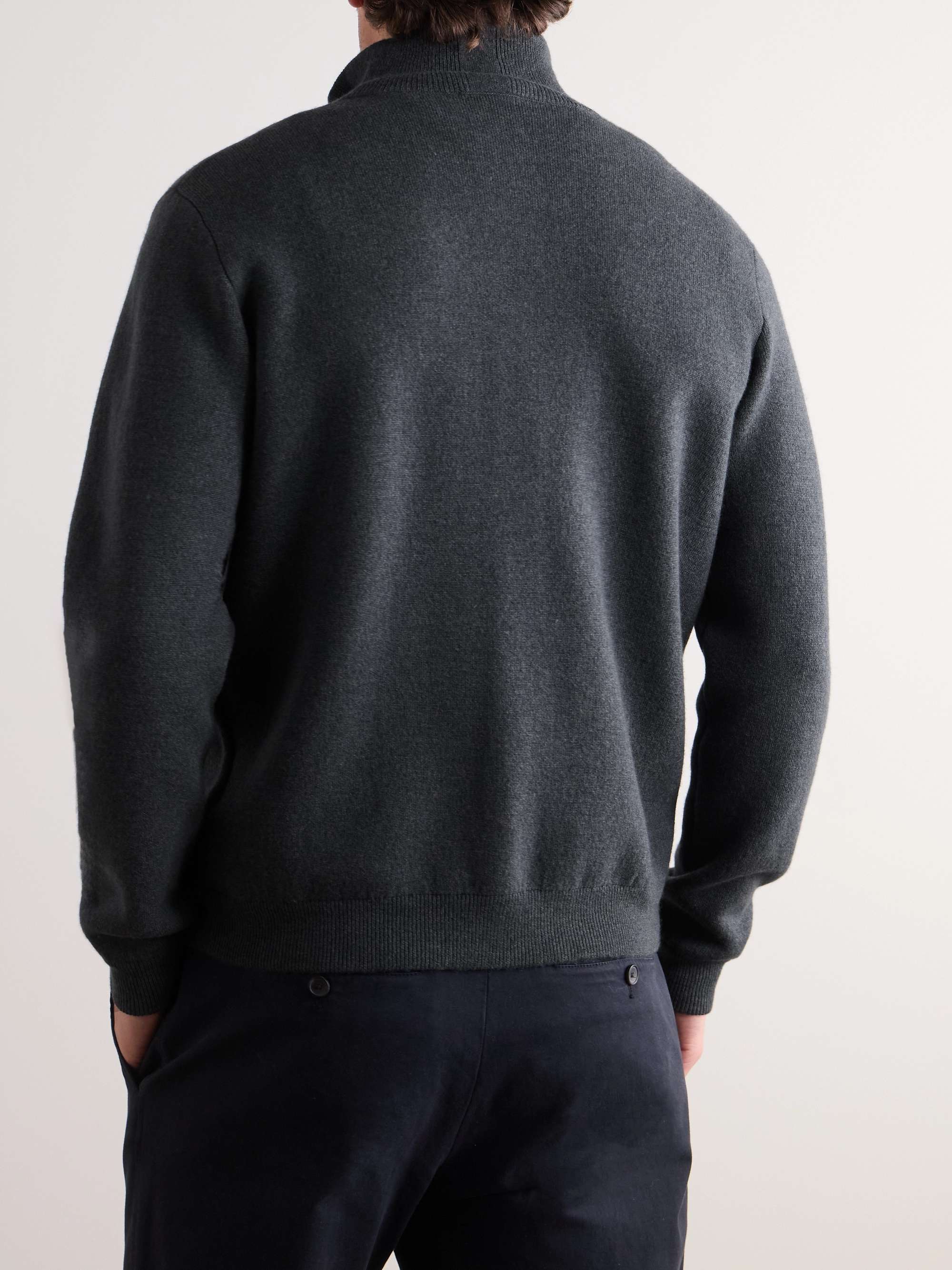 Wool and Cashmere-Blend Zip-Up Cardigan view