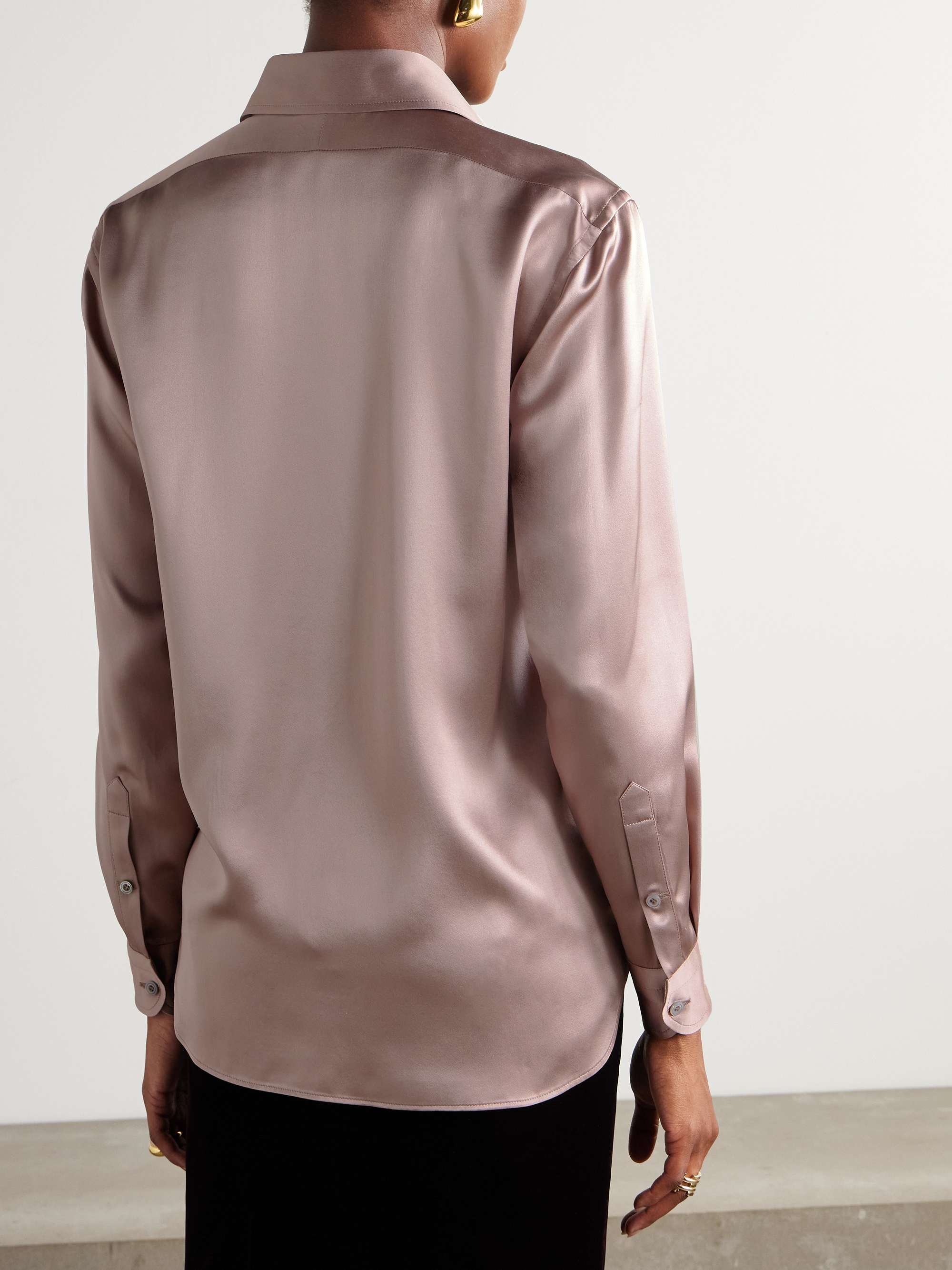 Silk-charmeuse shirt view