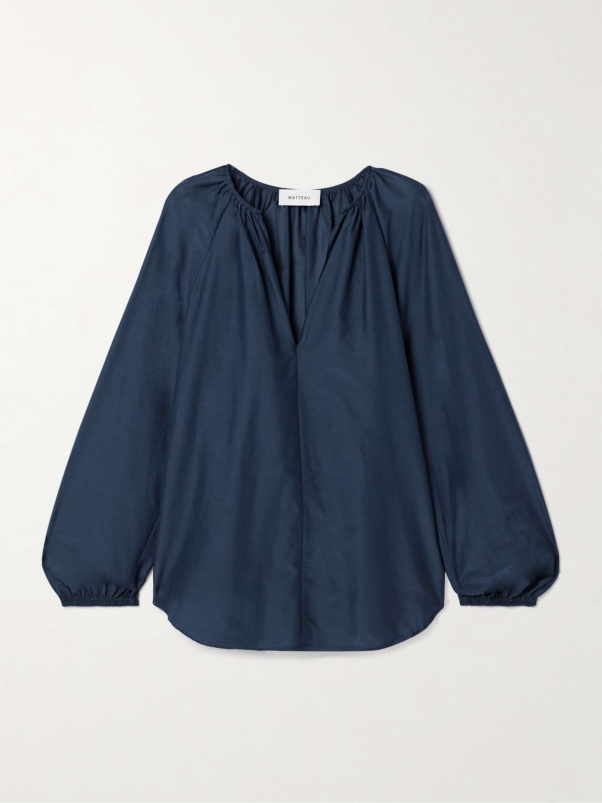 Organic cotton and silk-blend blouse view
