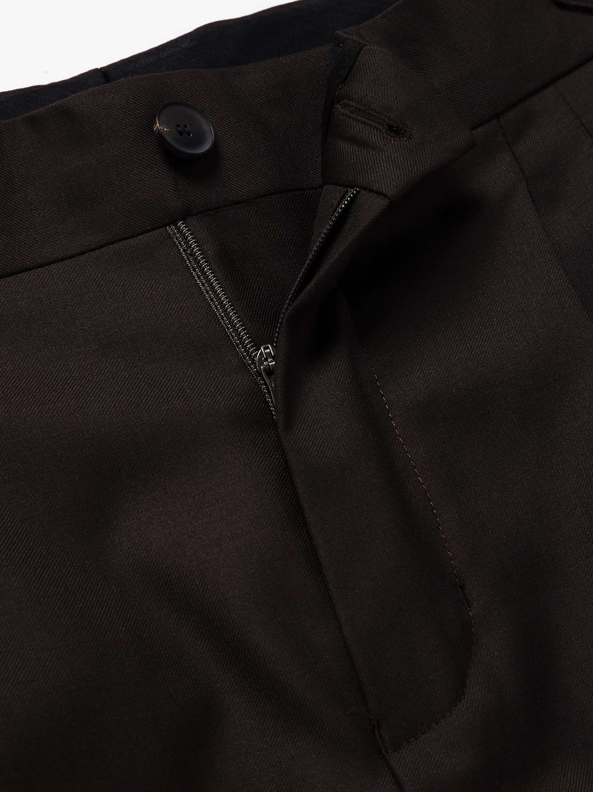 Steve Tapered Pleated Wool-Twill Suit Trousers view