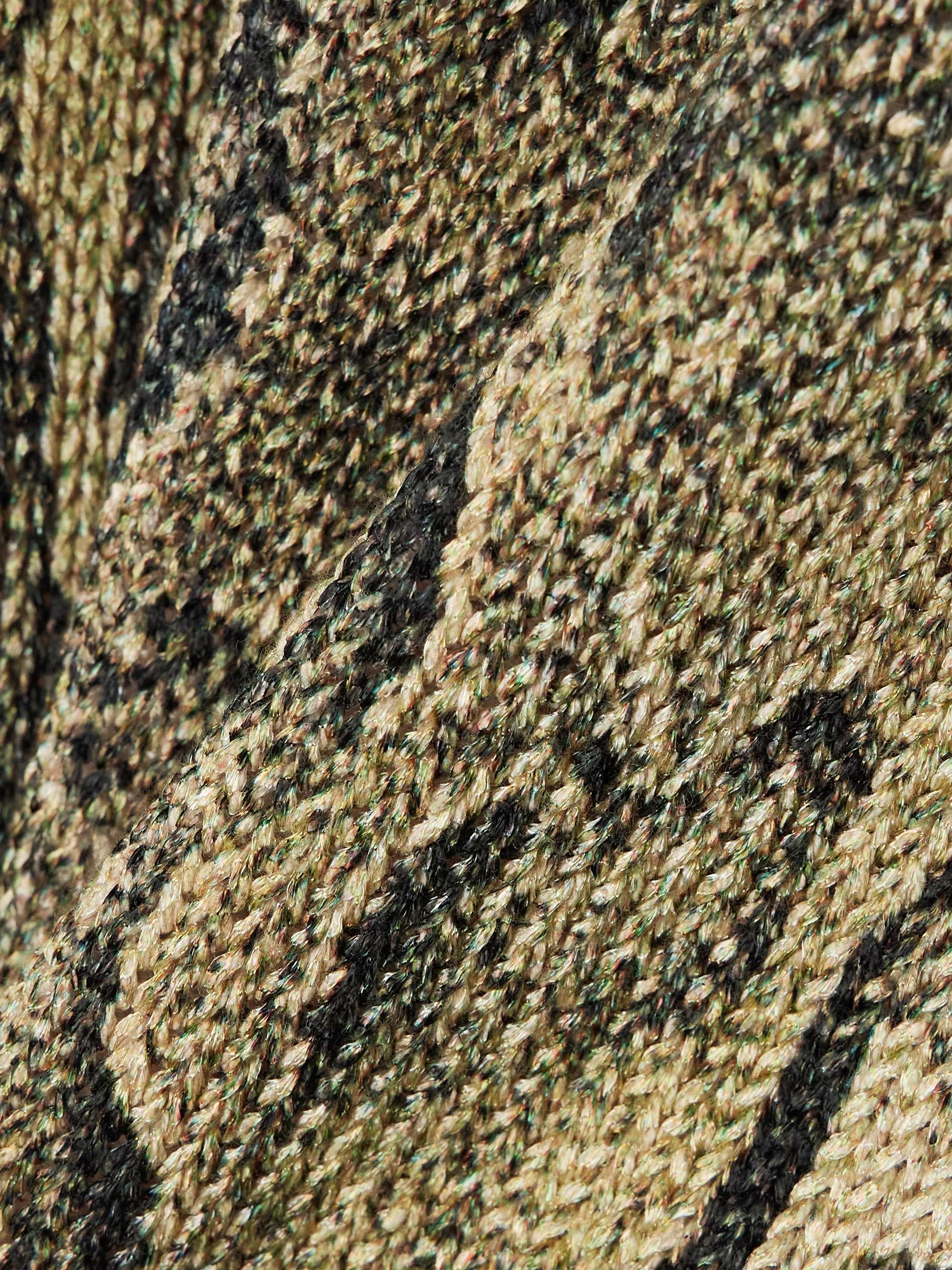Snake-print knitted sweater view