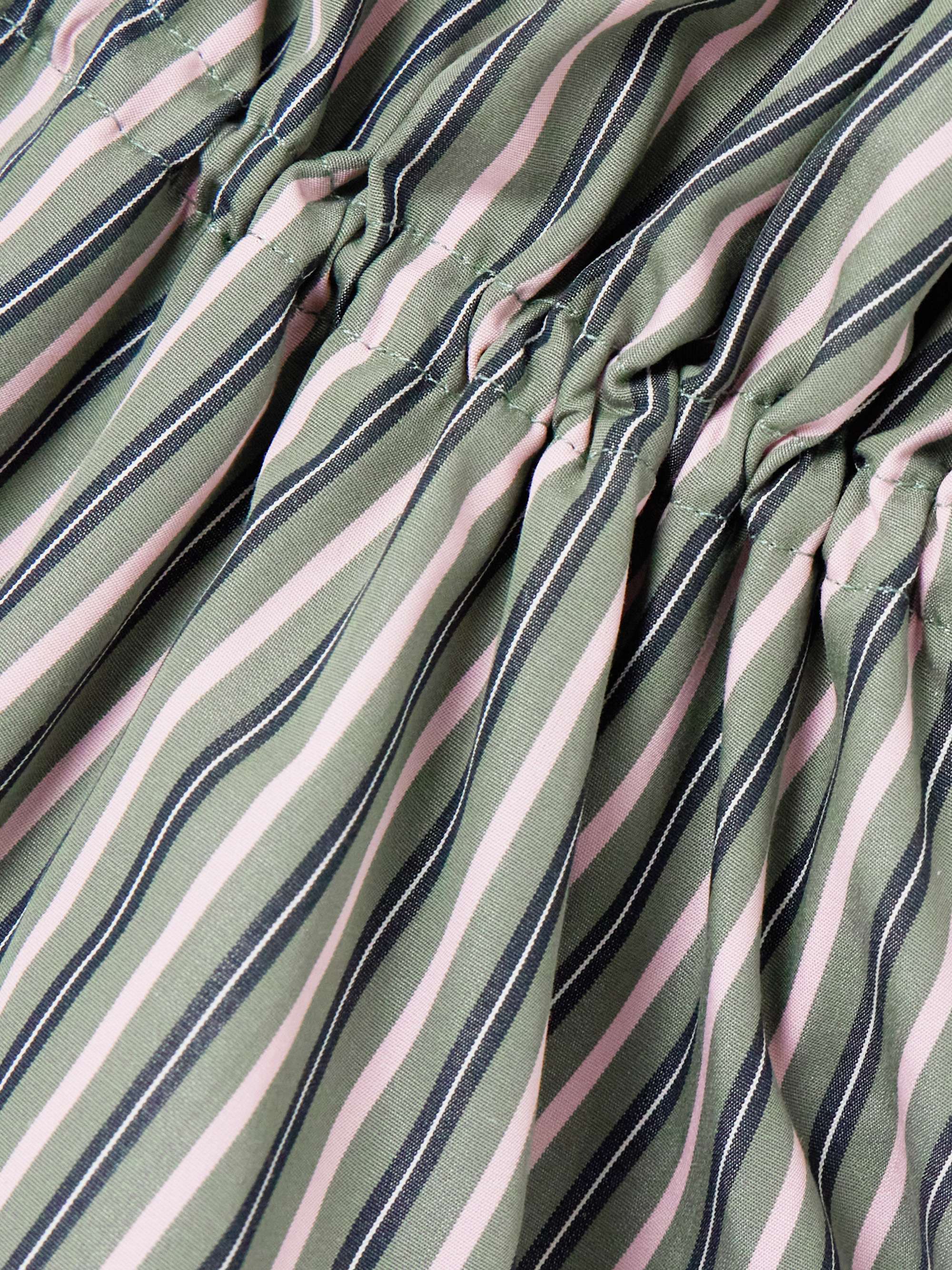 Striped cotton halterneck top view