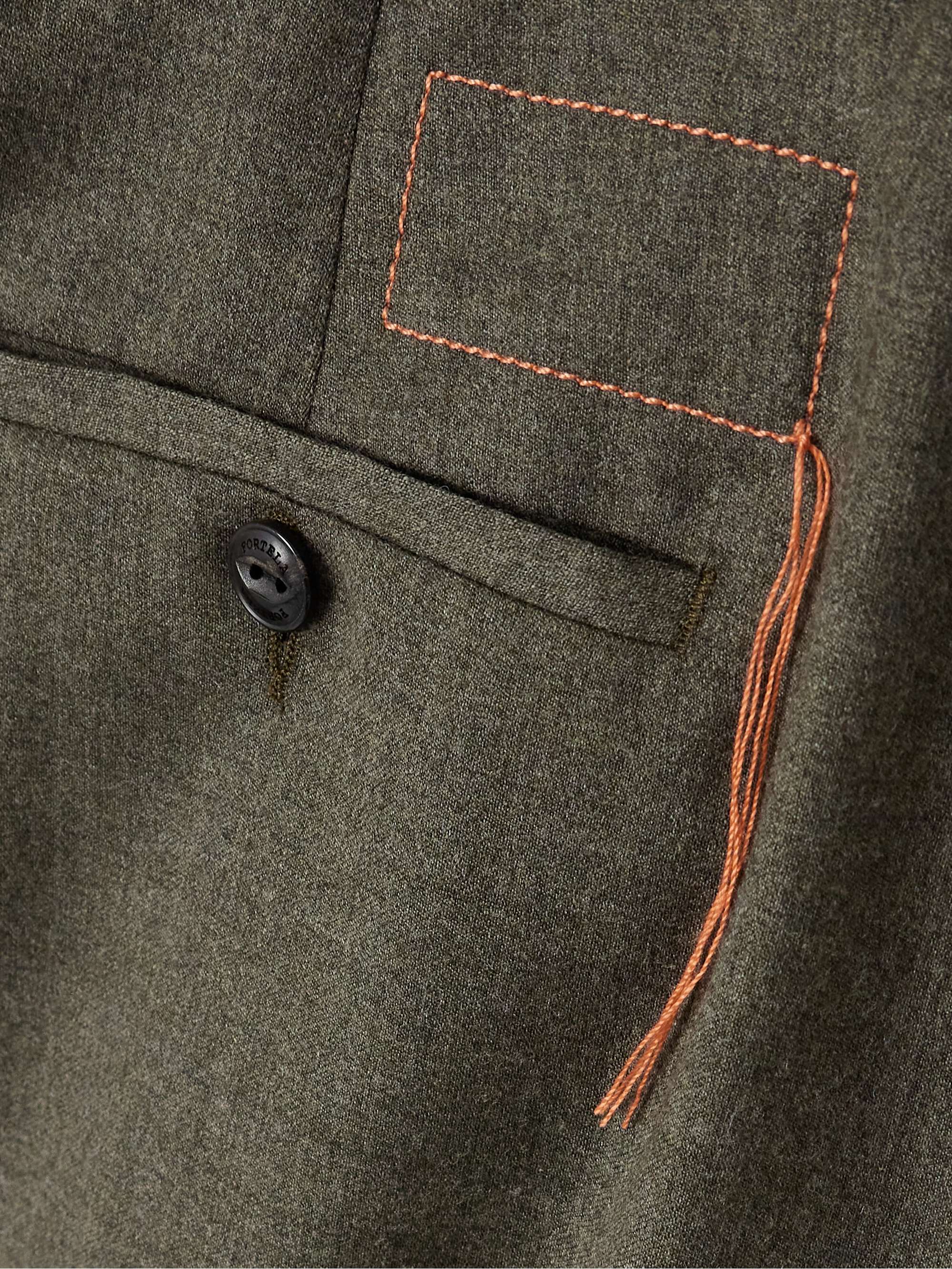 Pleated wool-blend shorts view