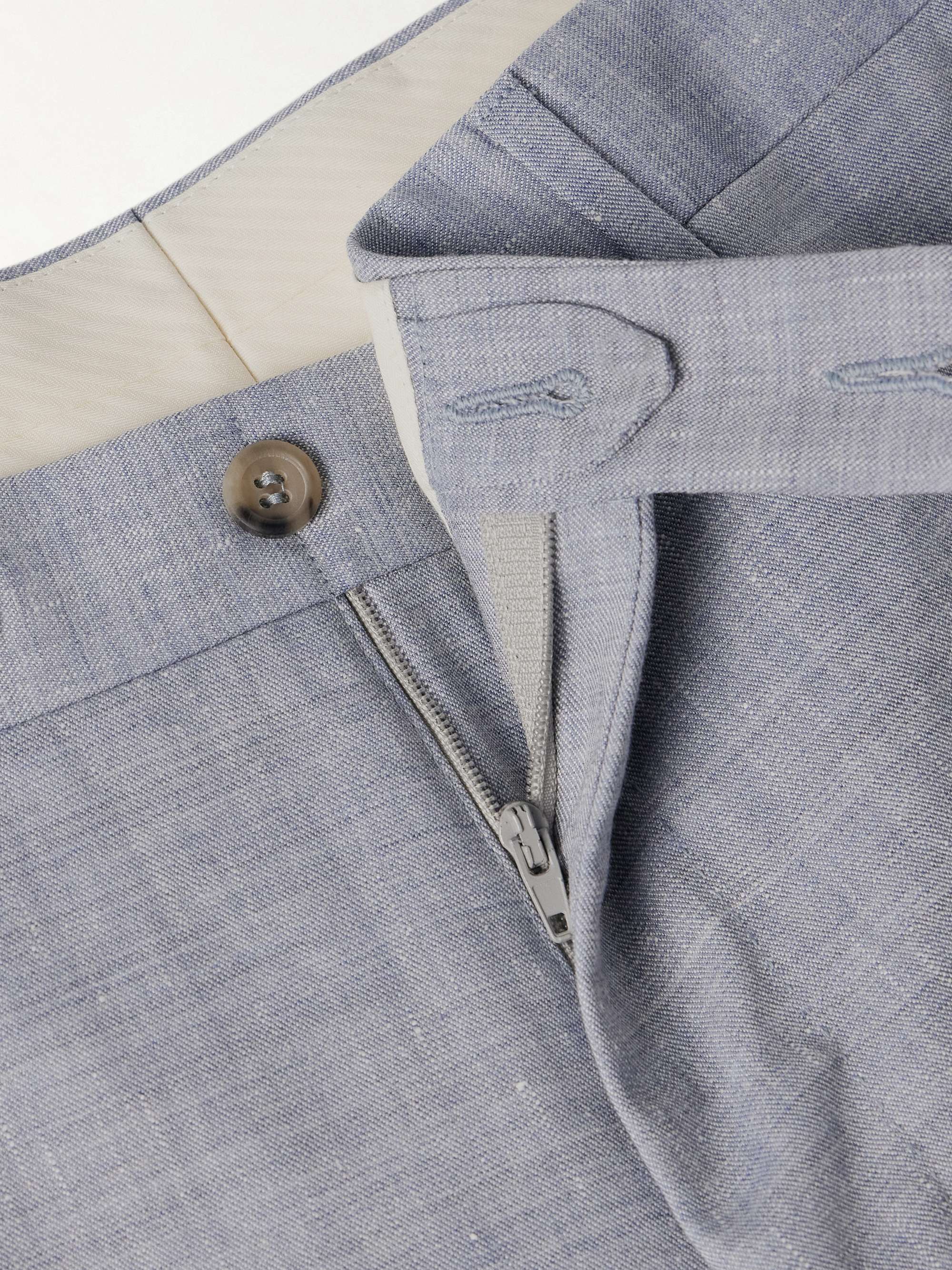 Kei Slim-Fit Linen and Wool-Blend Suit Trousers view