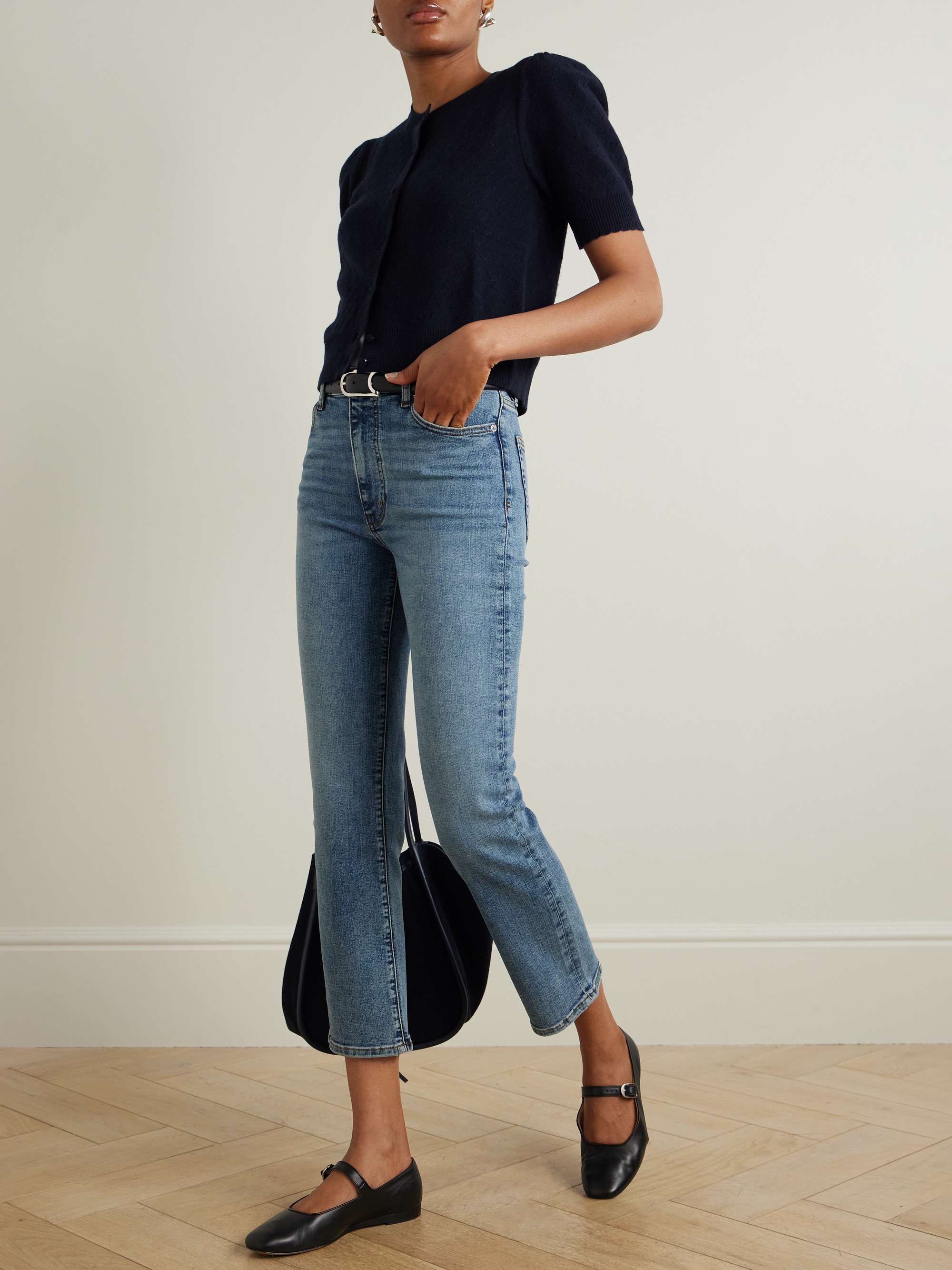 Le Sleek high-rise straight-leg jeans view