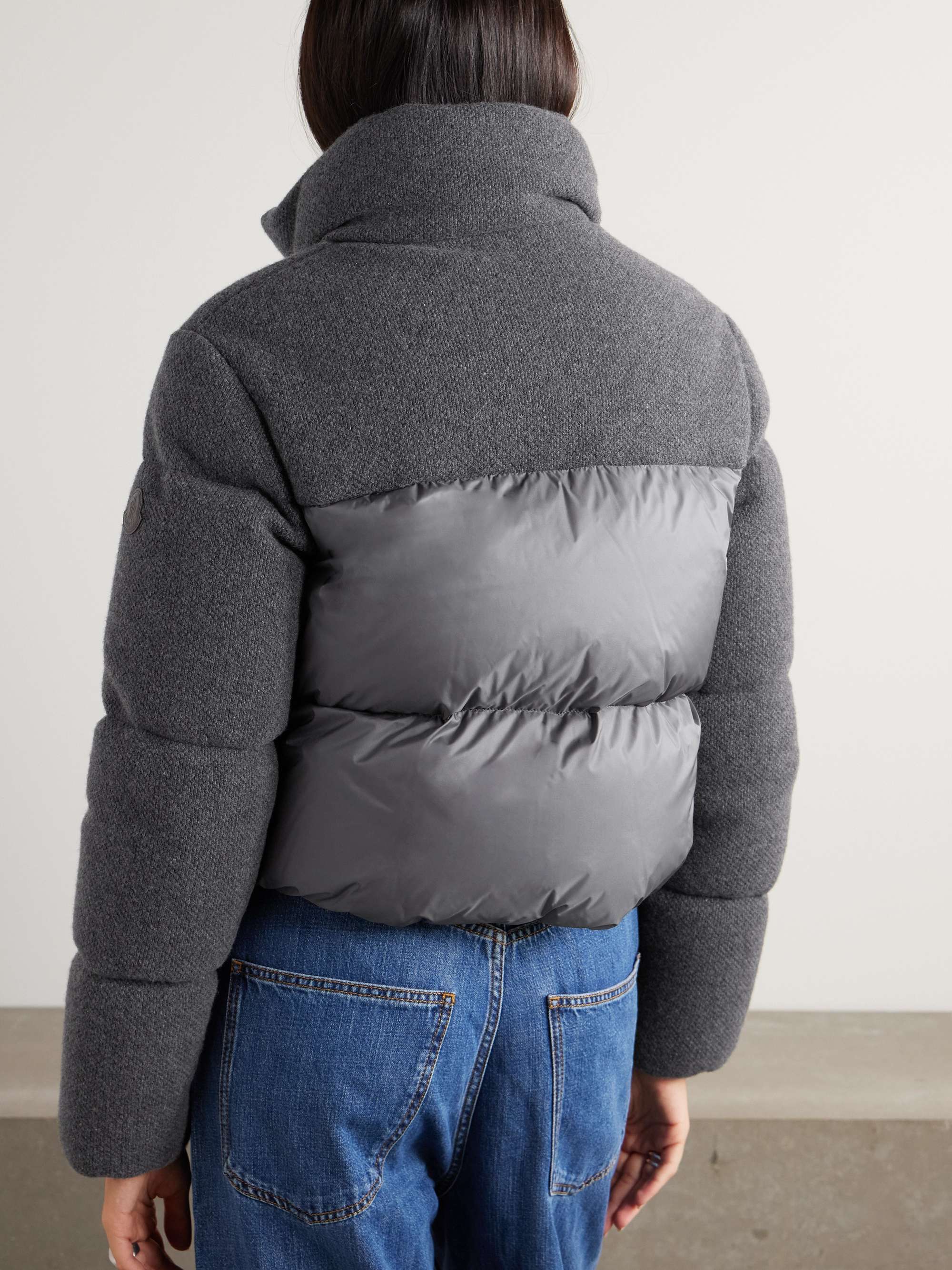 Breze appliquéd quilted flannel down jacket view