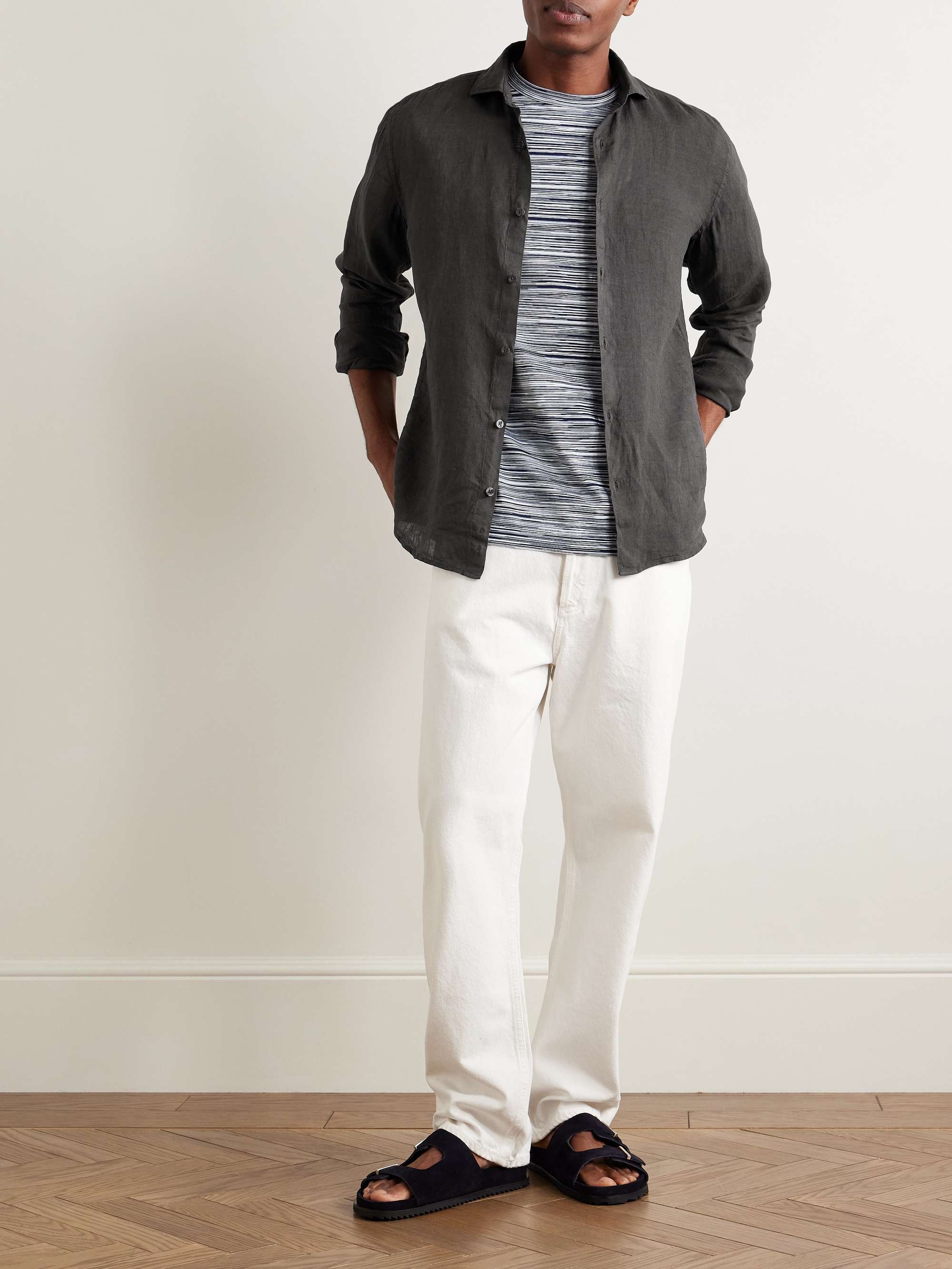 Mercer Slim-Fit Garment-Dyed Linen Shirt view