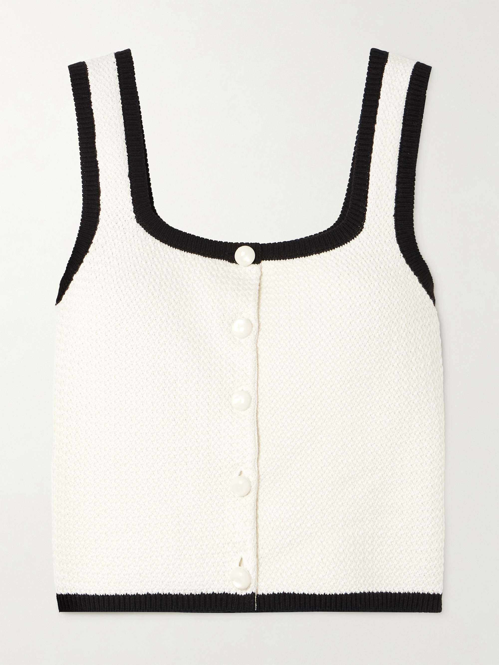 Georgia knitted cotton top view