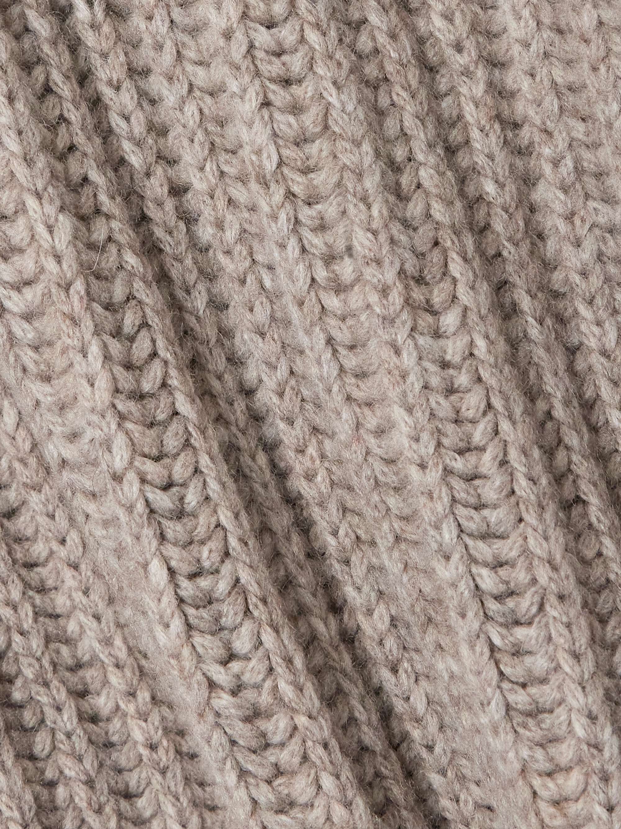 Hooded ribbed cashmere cardigan view