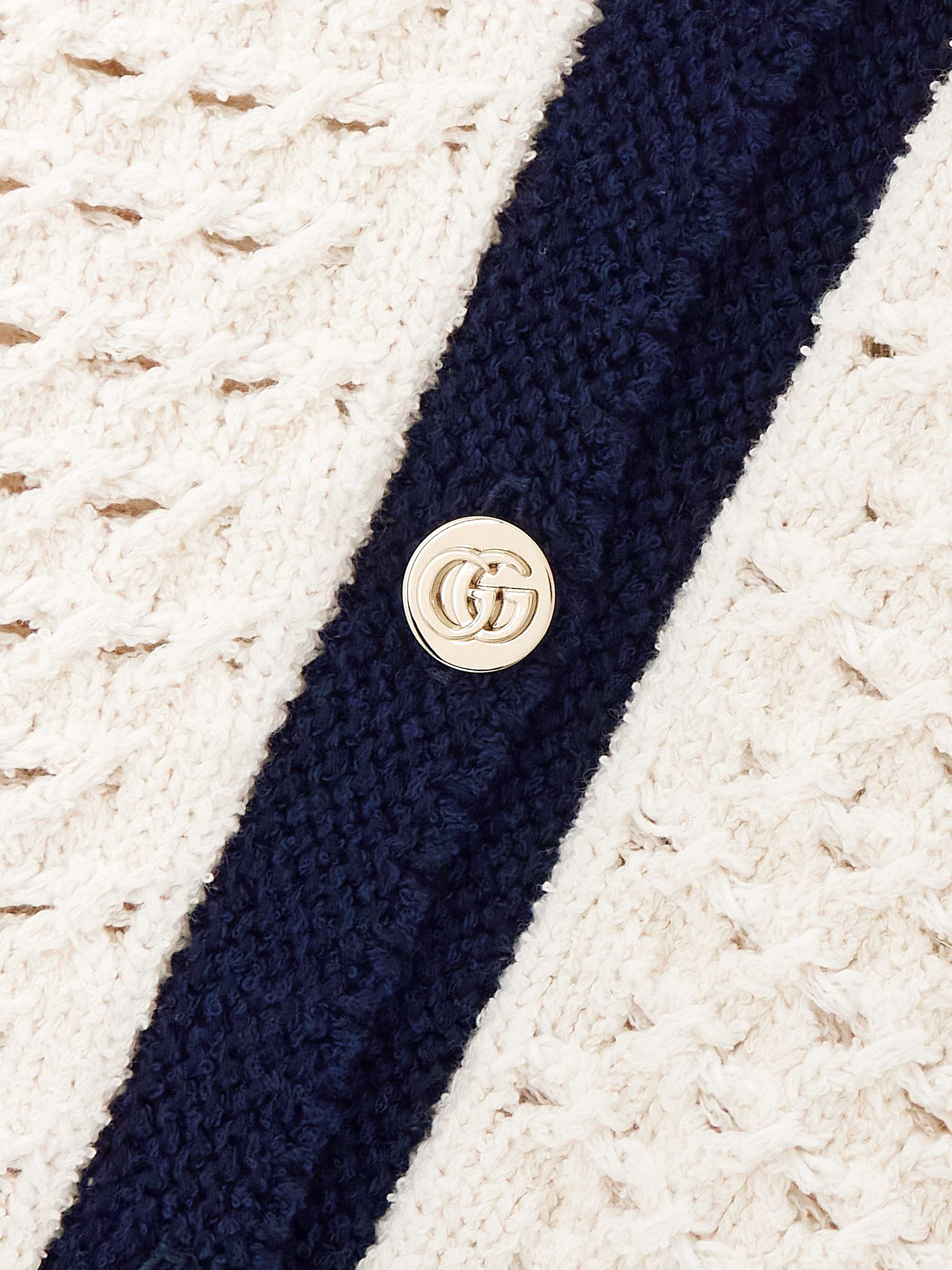 Crocheted cotton-blend cardigan view