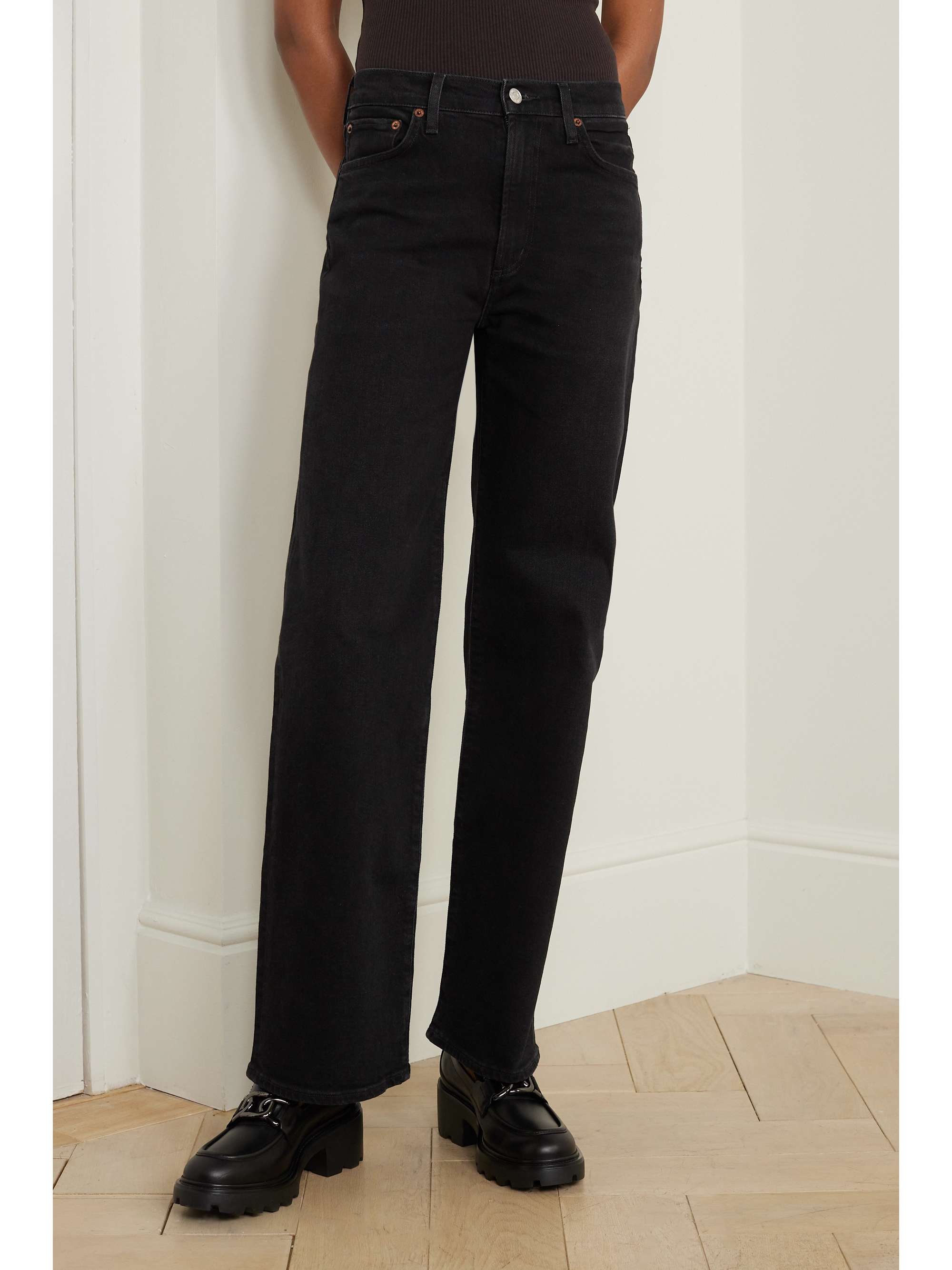 + NET SUSTAIN Harper mid-rise straight-leg organic jeans view