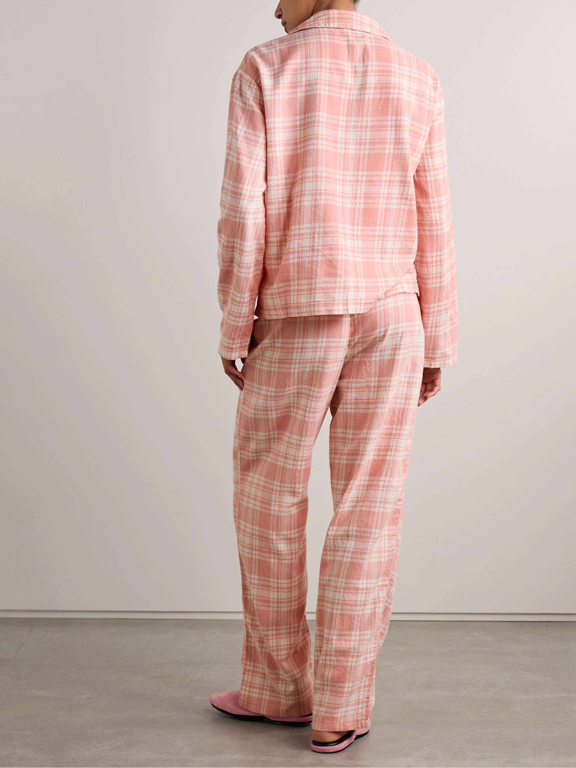 Checked organic cotton-flannel pajamas view