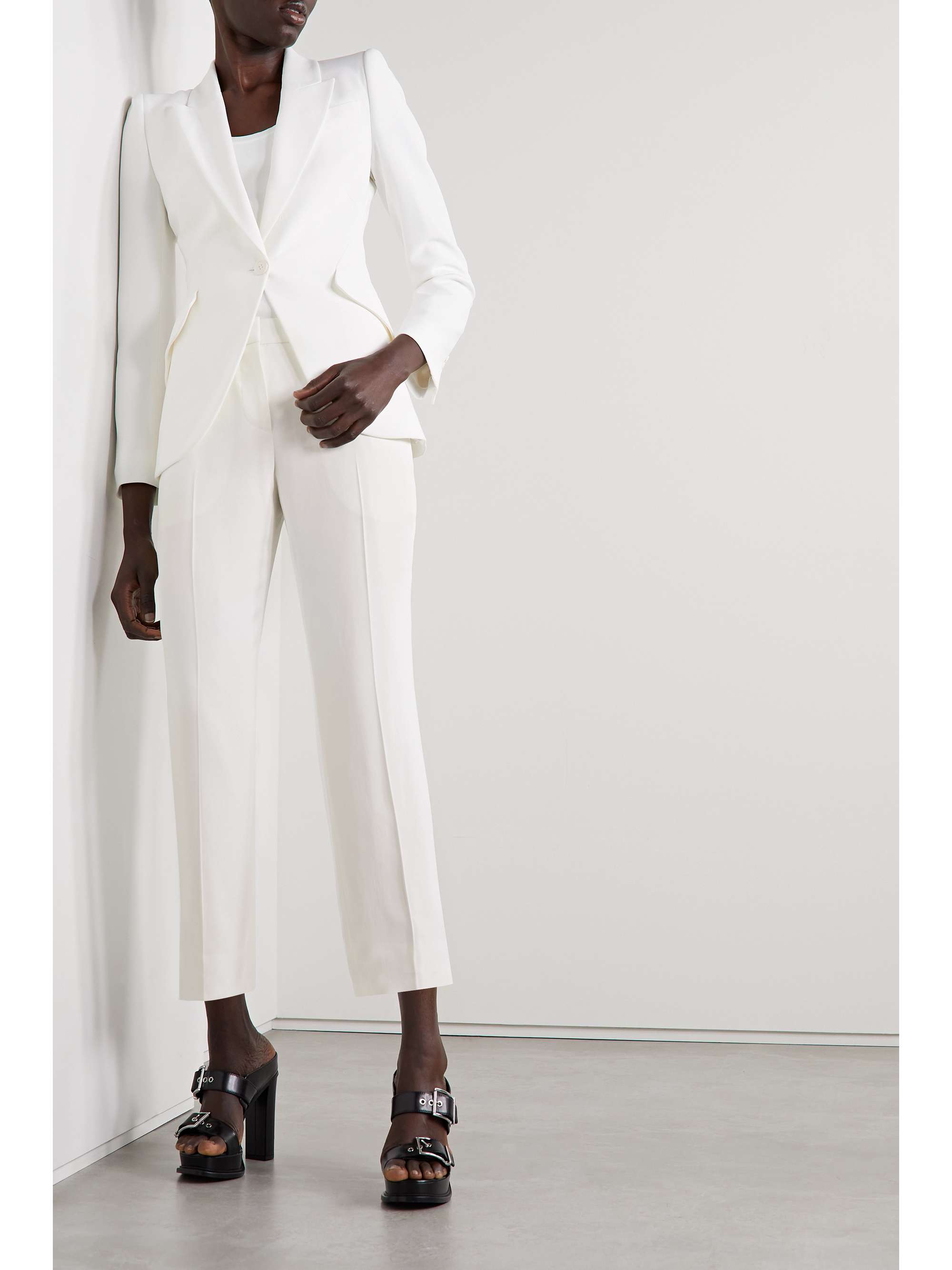 Crepe straight-leg pants view