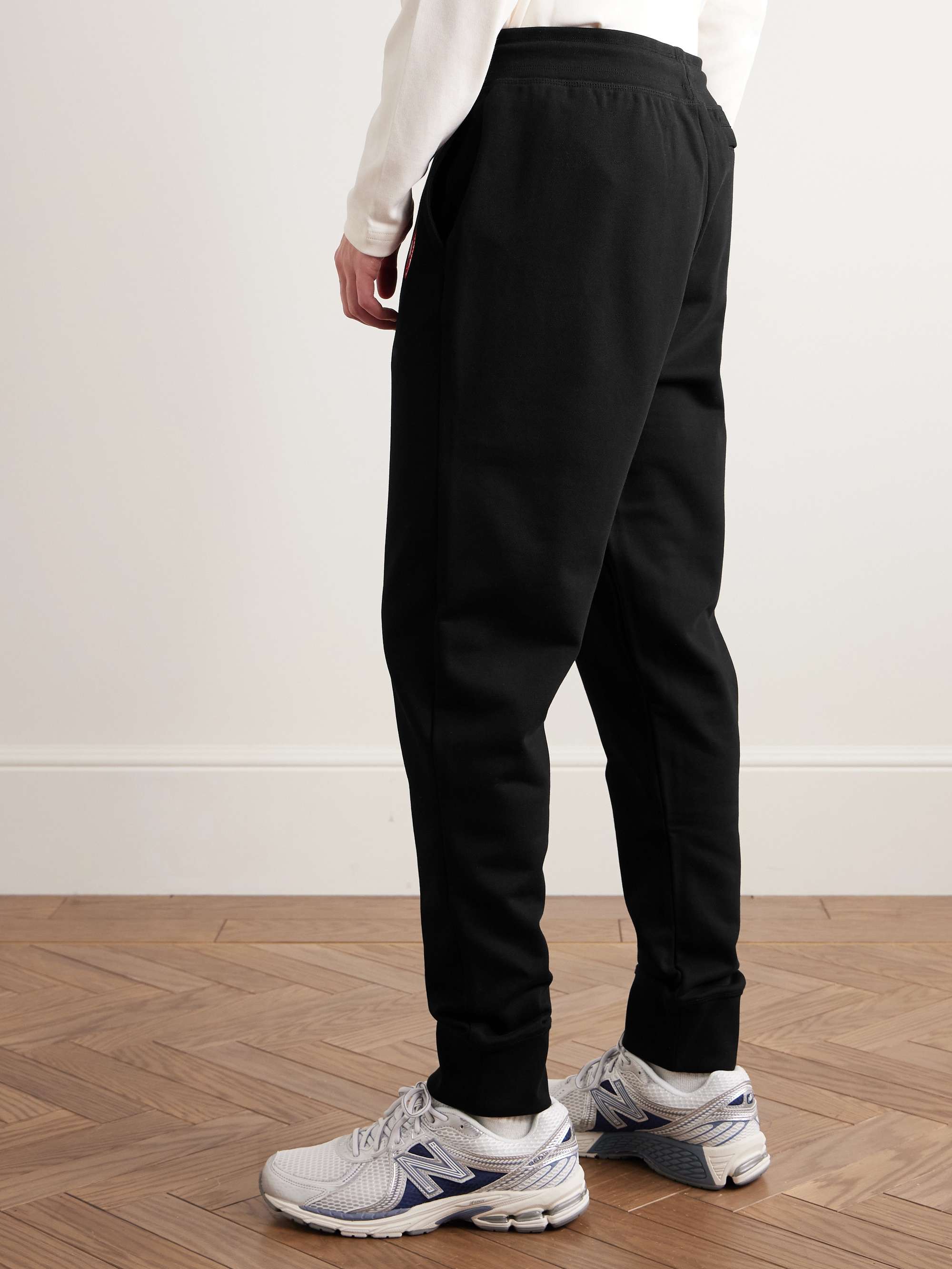 Huron Tapered Logo-Appliquéd Cotton-Jersey Sweatpants view