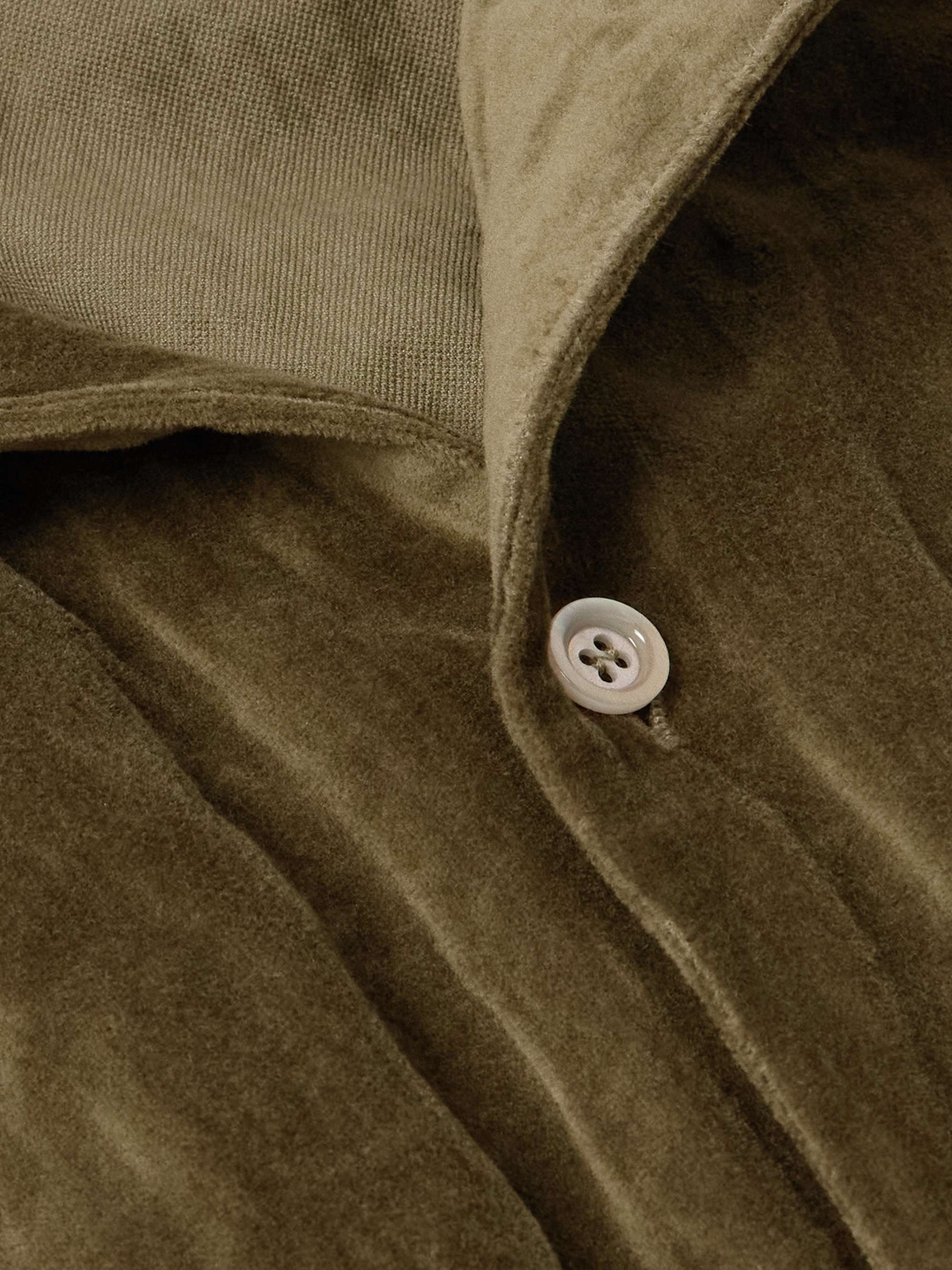 Ignacio Metallic Cotton-Blend Velvet Shirt view