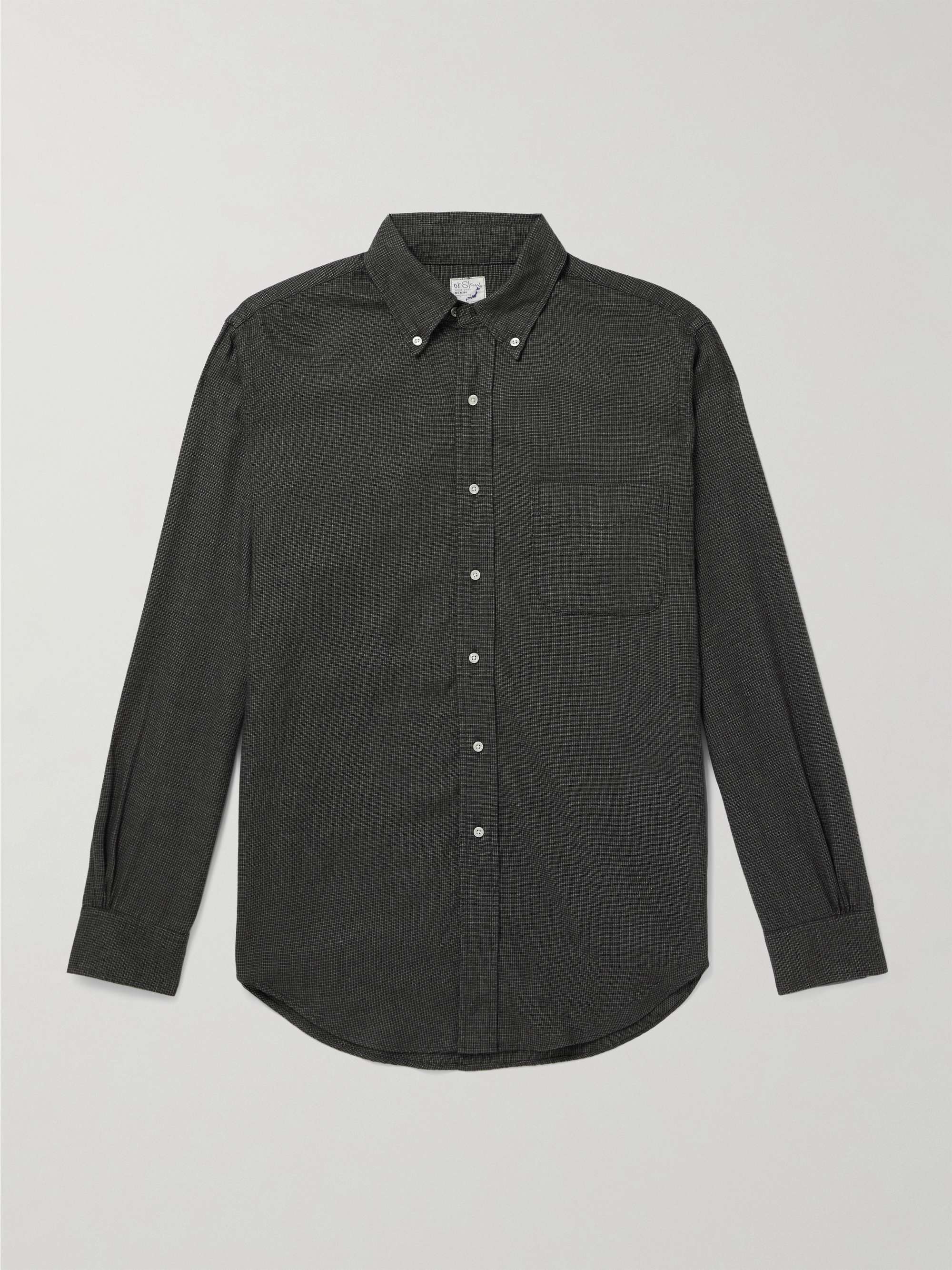 Button-Down Collar Cotton and Lyocell-Blend Flannel Shirt view