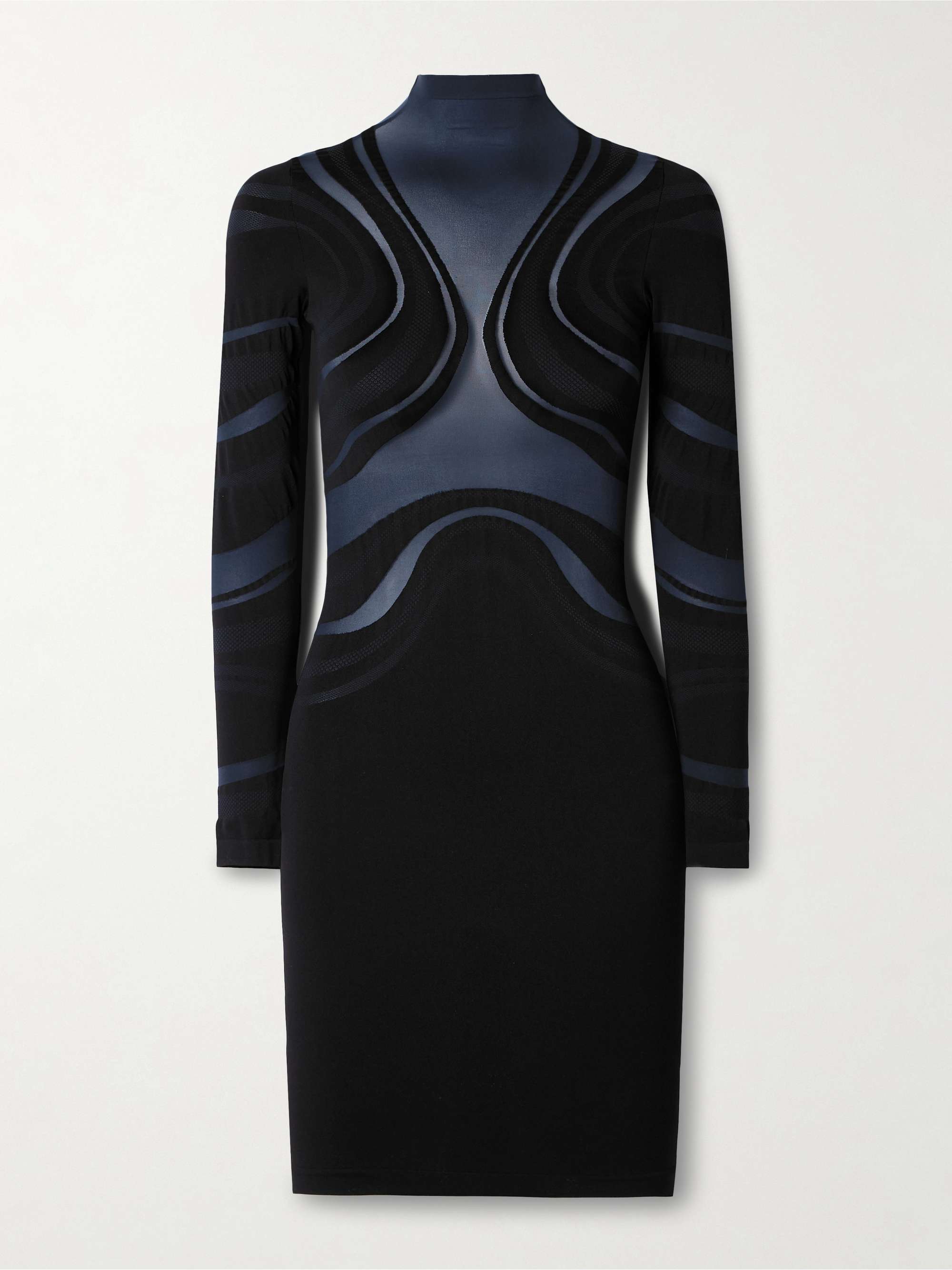 Venus paneled stretch-jersey mini dress view