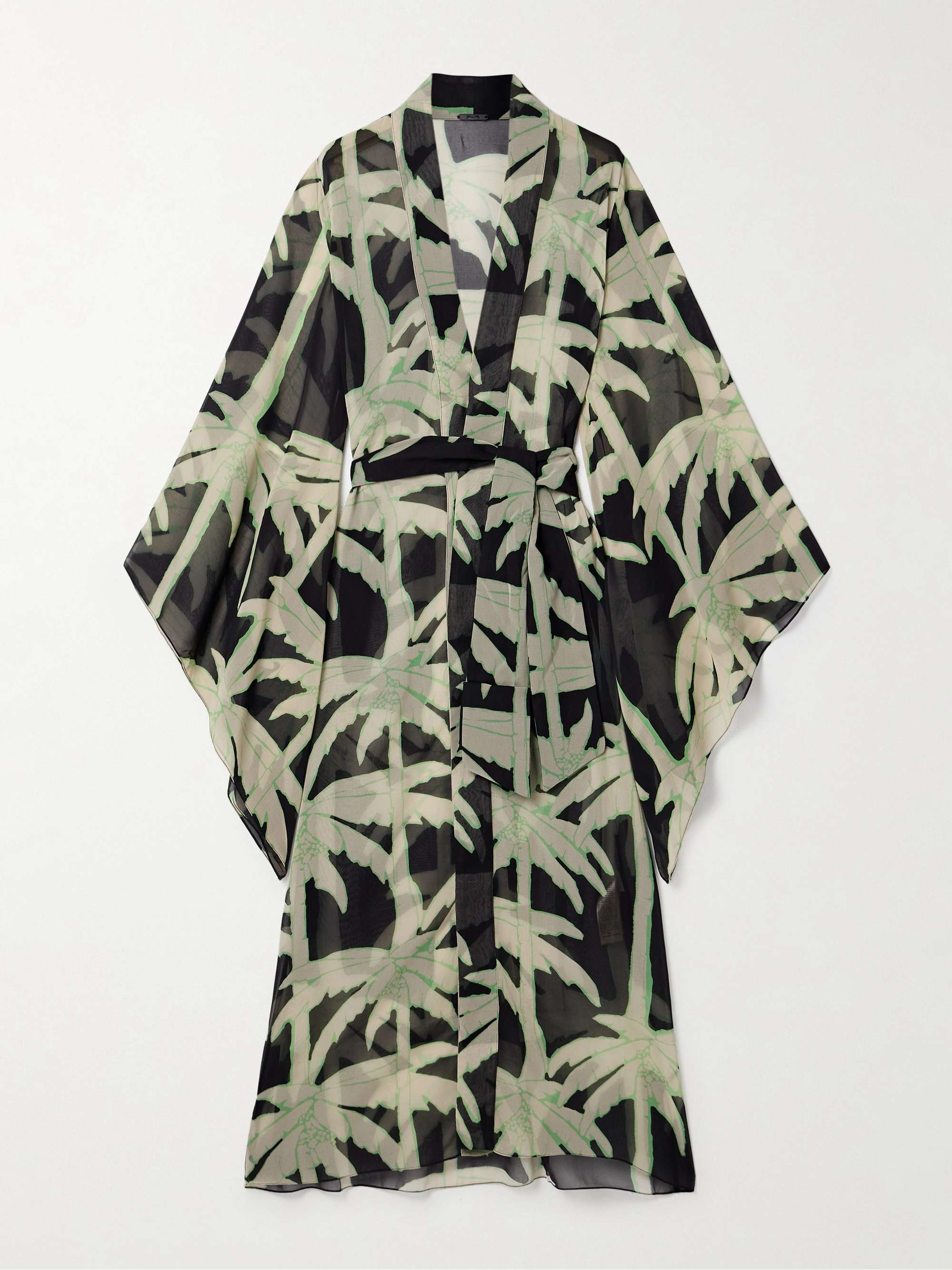The Passing Storm printed recycled-georgette robe view