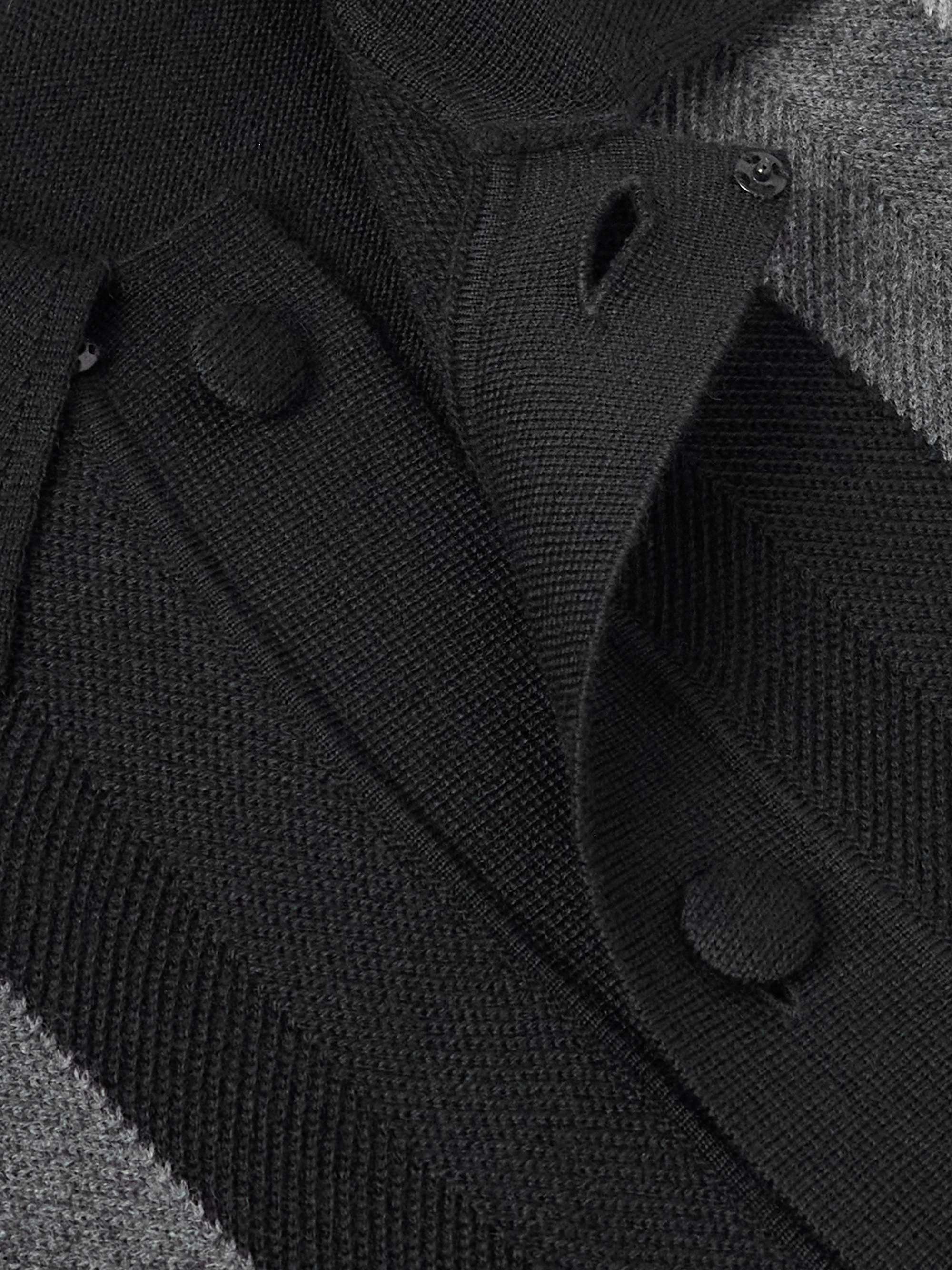 Slim-Fit Striped Wool Cardigan view