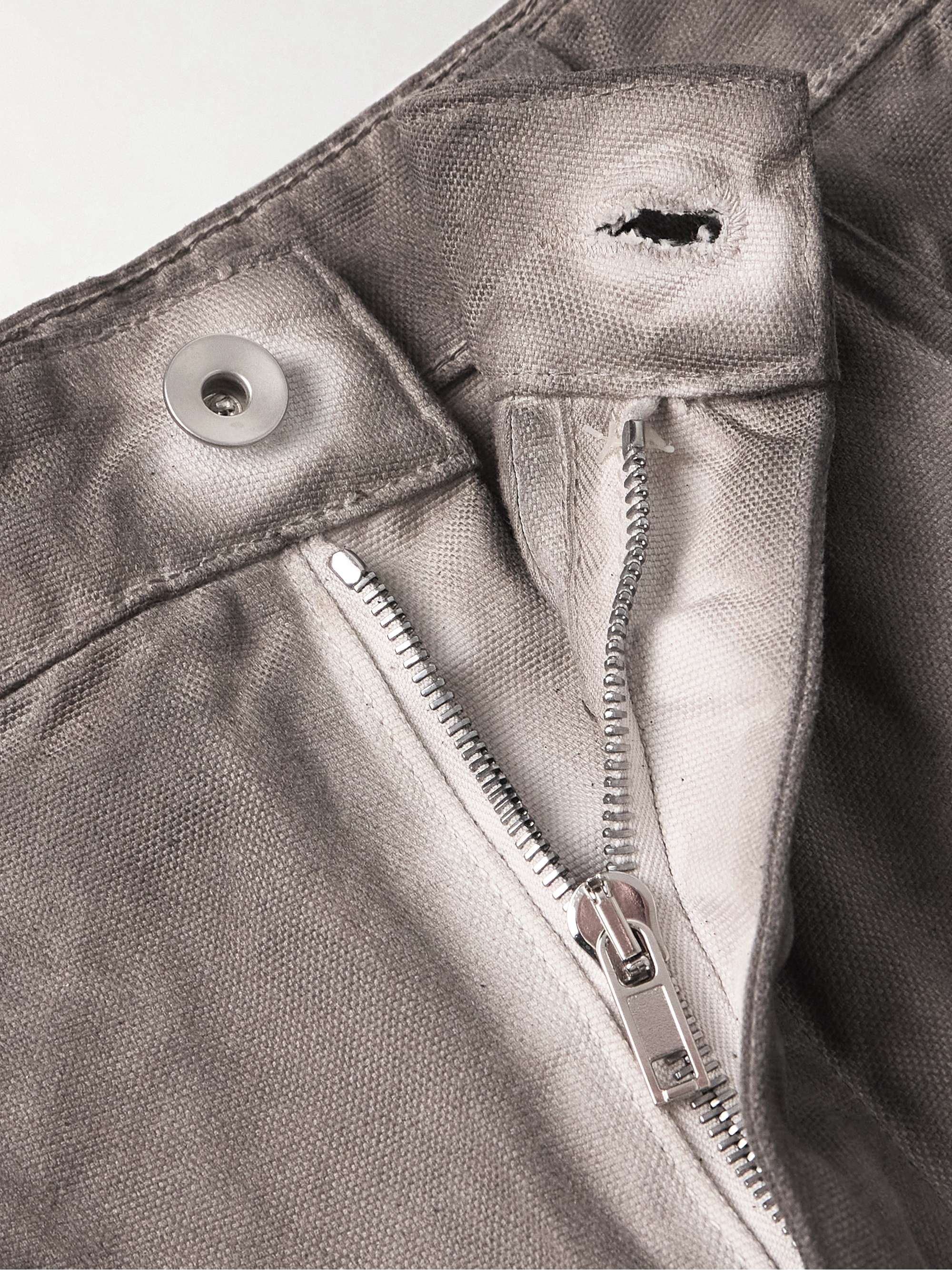 Geth Wide-Leg Organic Cotton-Canvas Trousers view