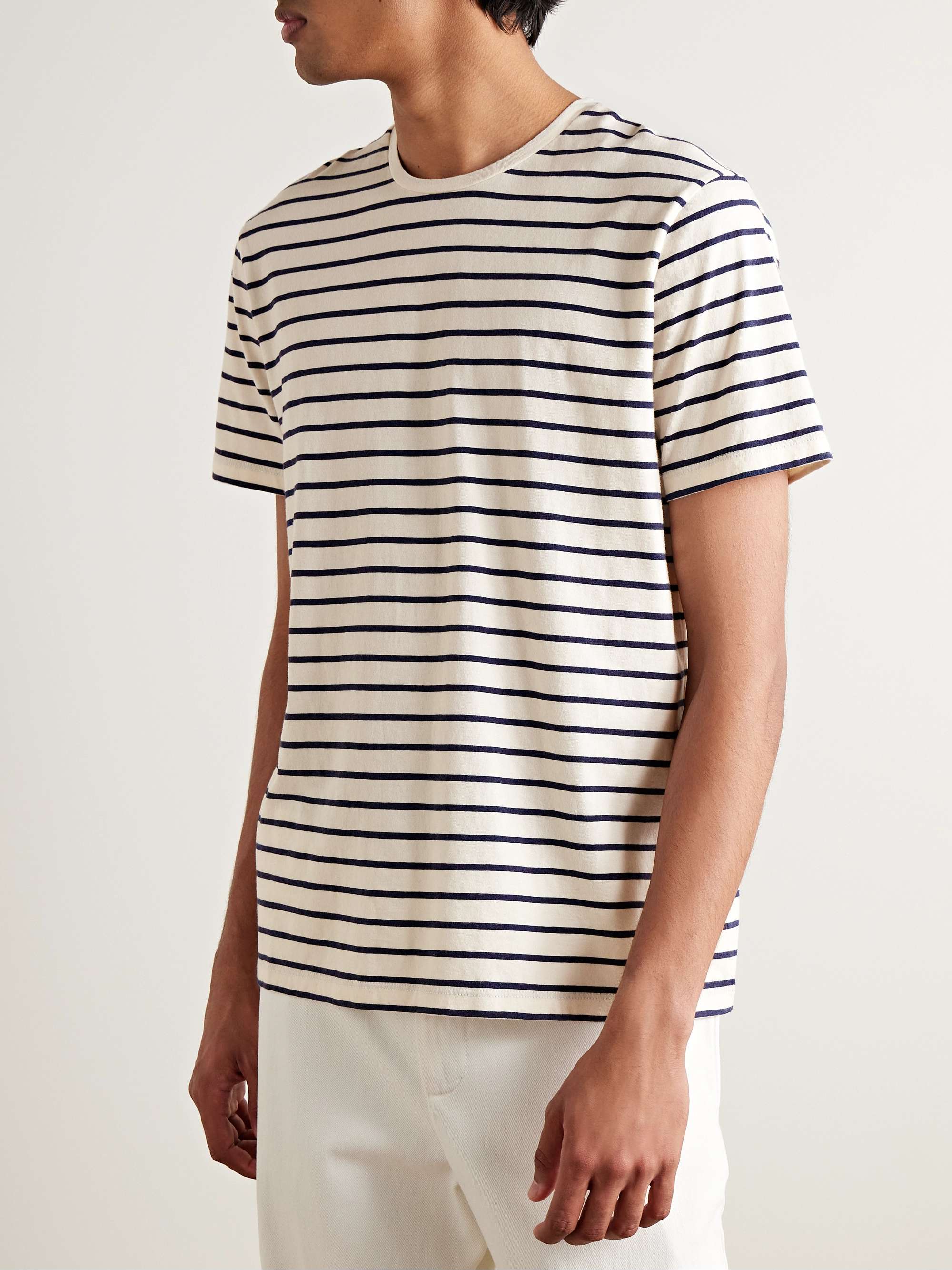 Pierre Striped Cotton-Jersey T-Shirt view