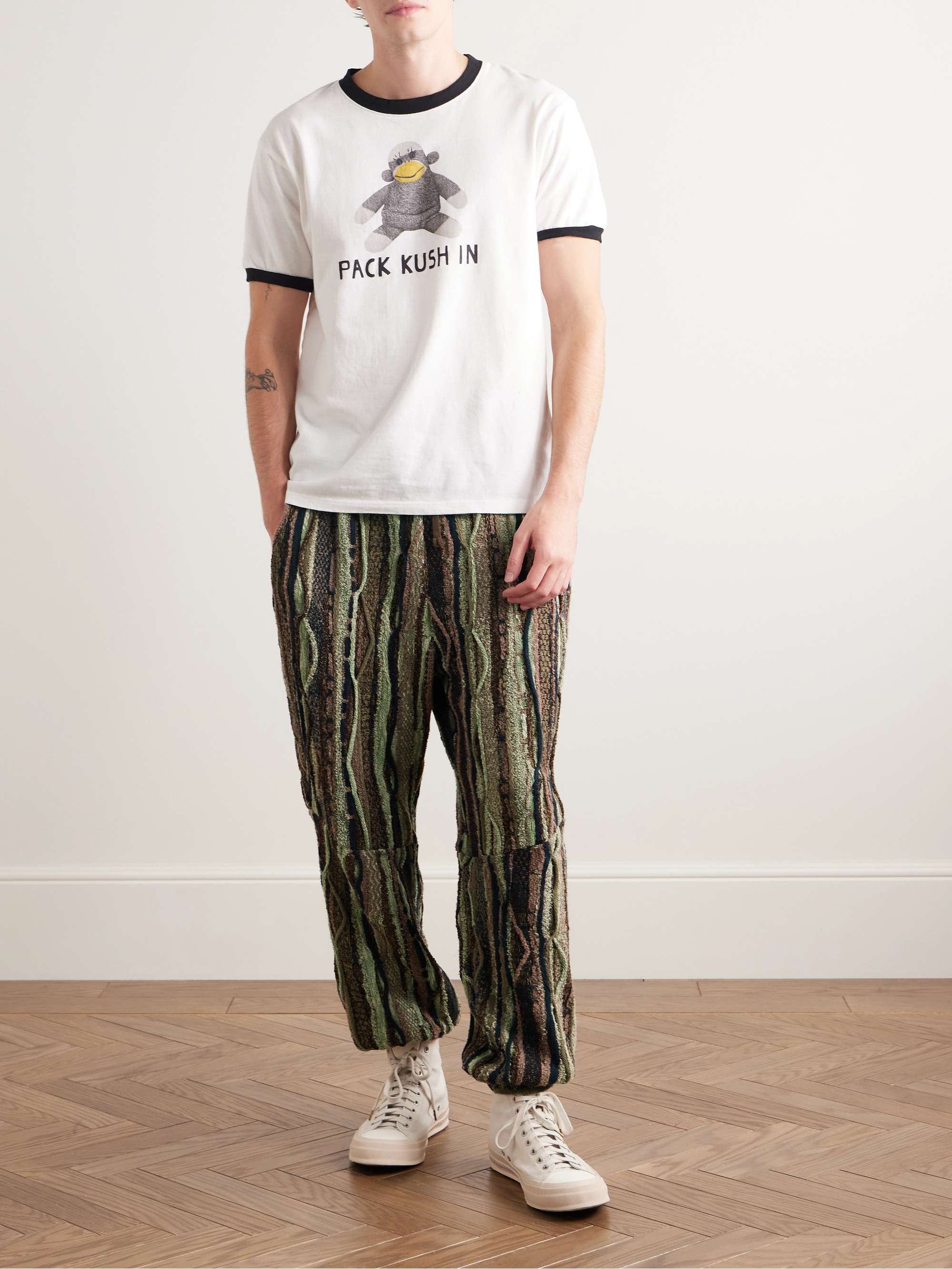 Gaudy Tapered Intarsia Bouclé Sweatpants view