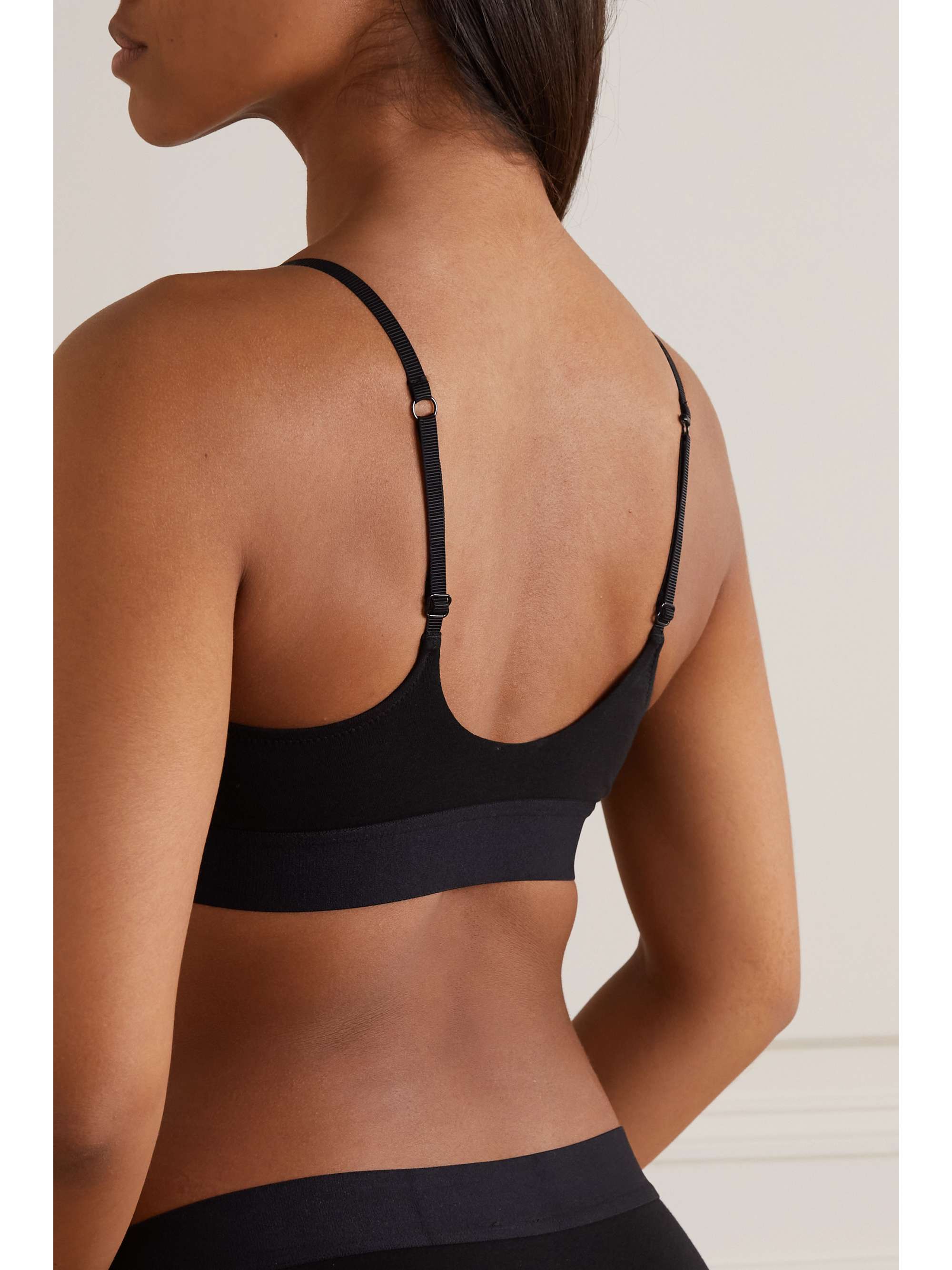 + NET SUSTAIN Hadlee stretch organic Pima cotton soft-cup triangle bra view