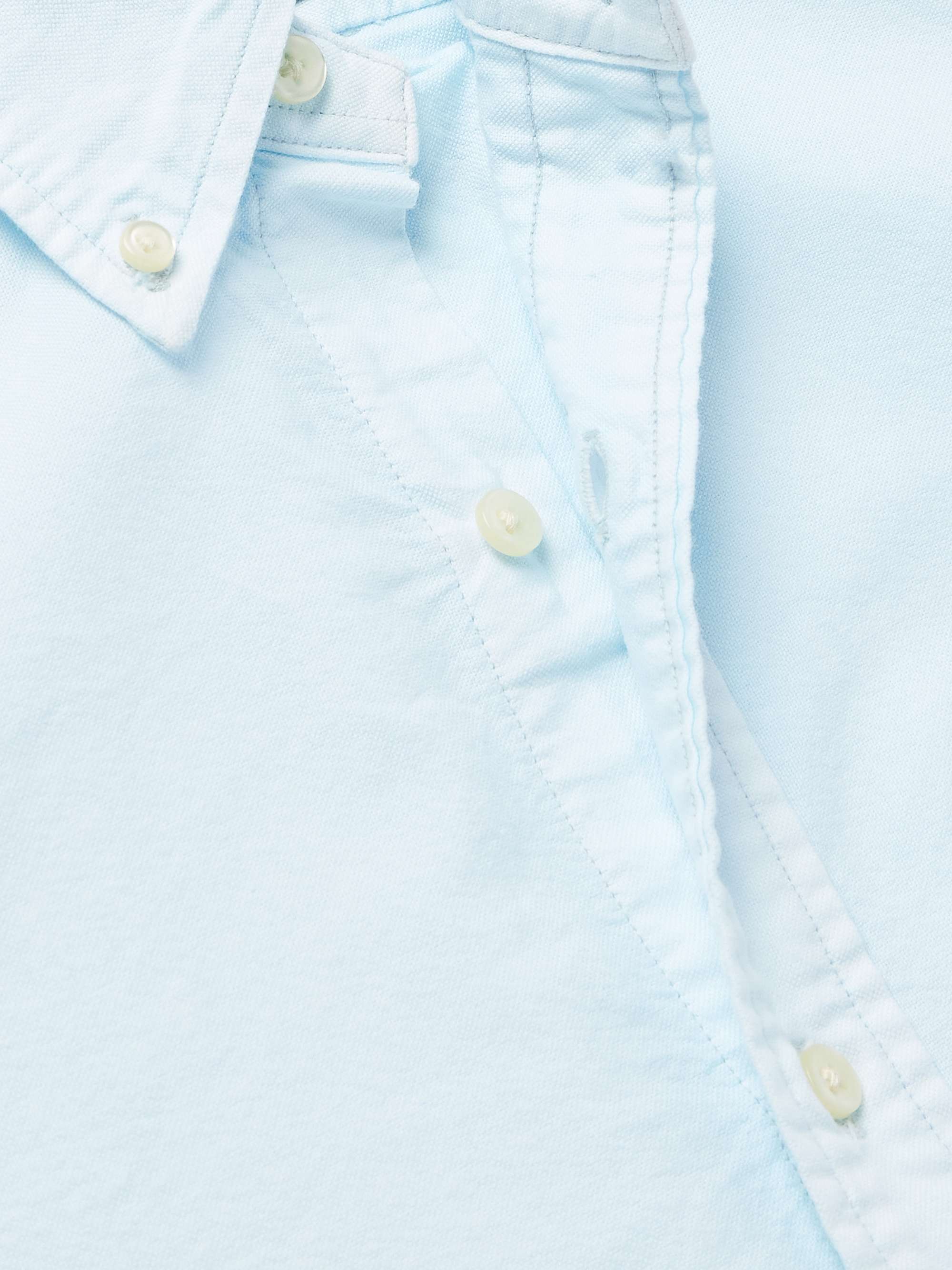 Button-Down Collar Logo-Embroidered Cotton Oxford Shirt view