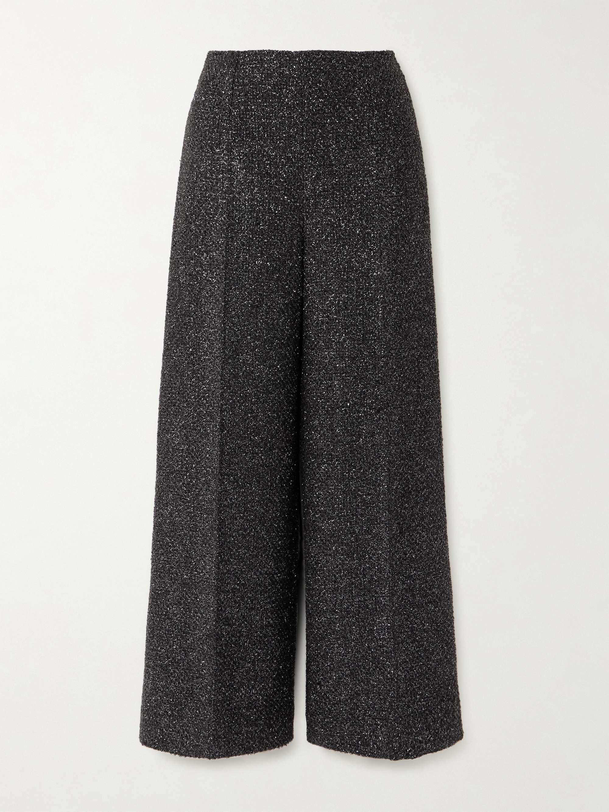 Daffy pleated metallic tweed wide-leg pants view