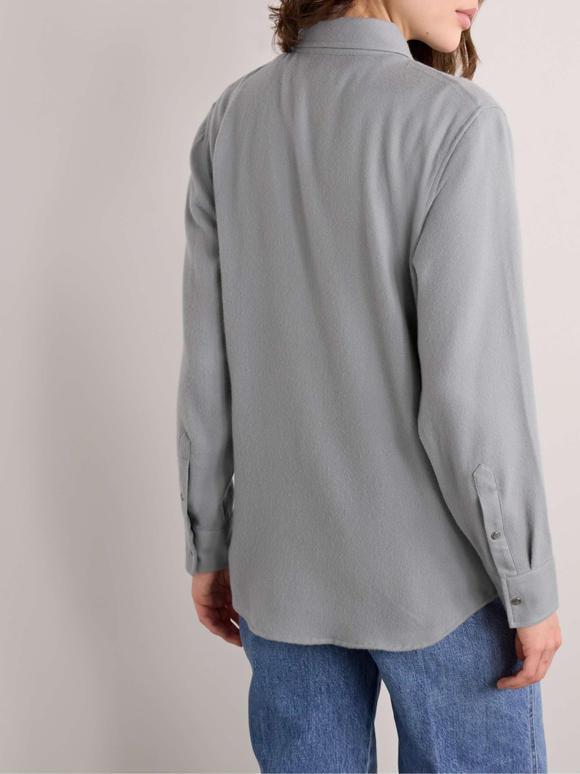 Cashmere-twill shirt view