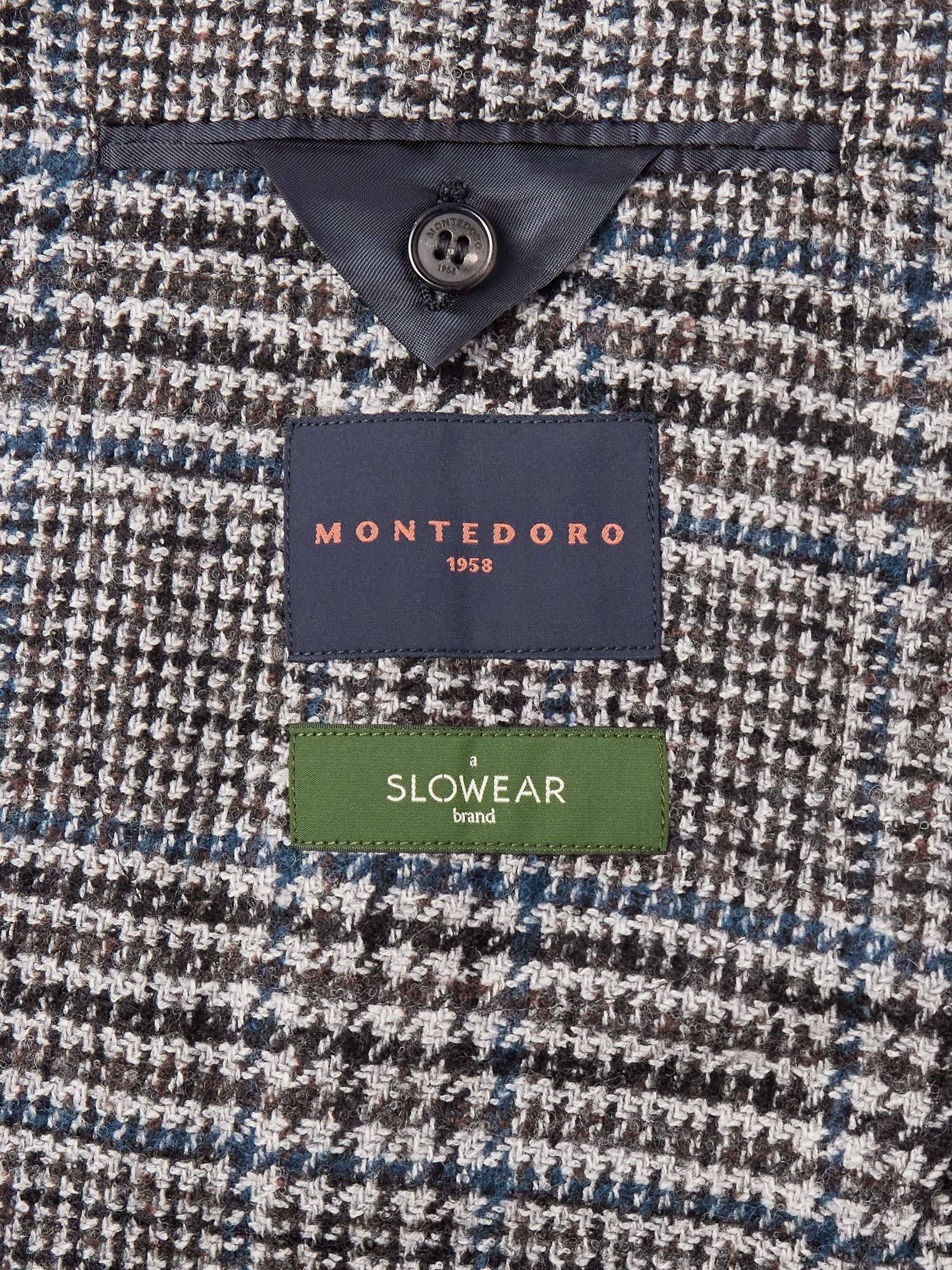 Montedoro Checked Wool-Blend Blazer view