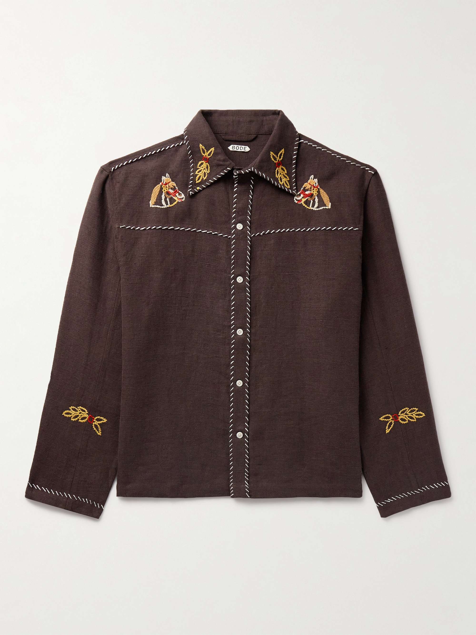 Show Pony Embroidered Linen Shirt view