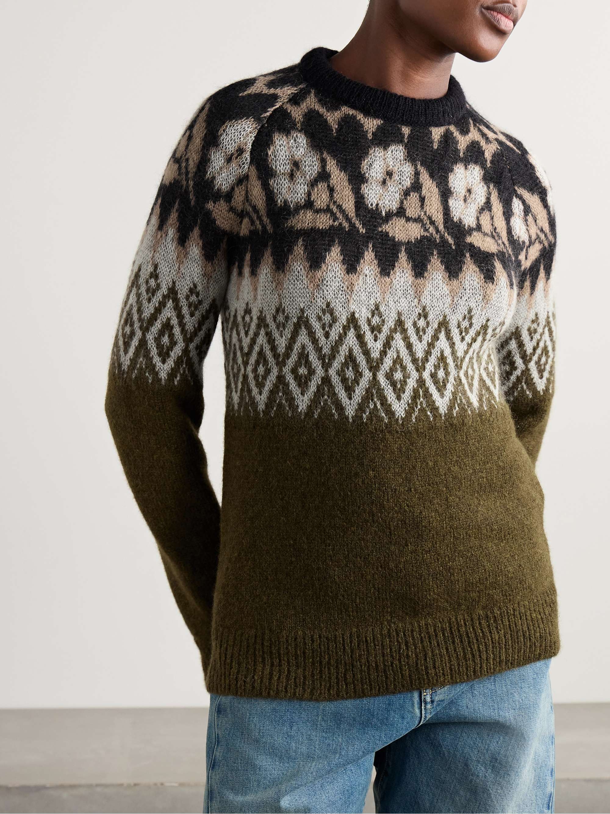 Slope brushed jacquard-knit sweater view