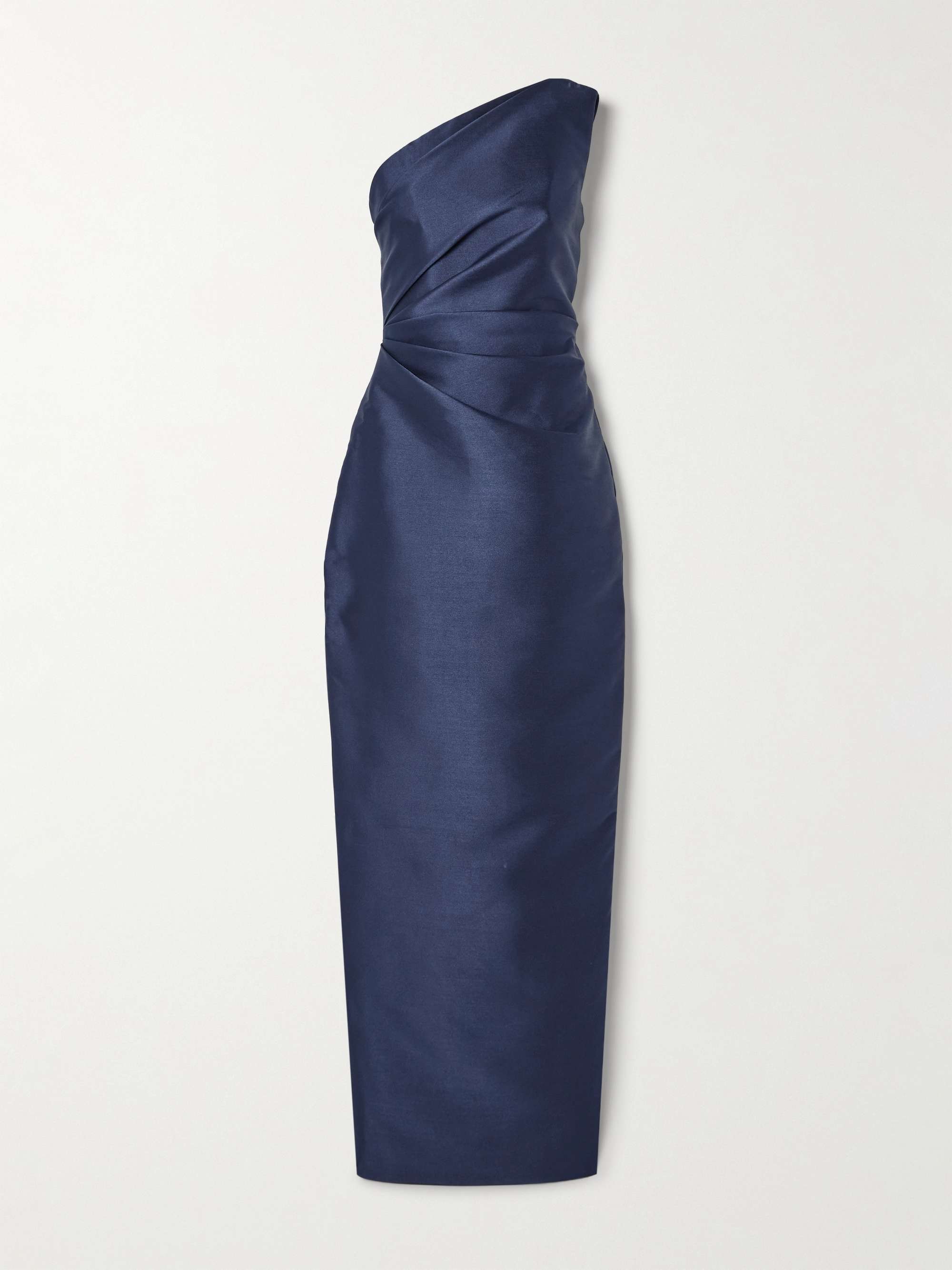 Kira one-shoulder satin-twill gown view