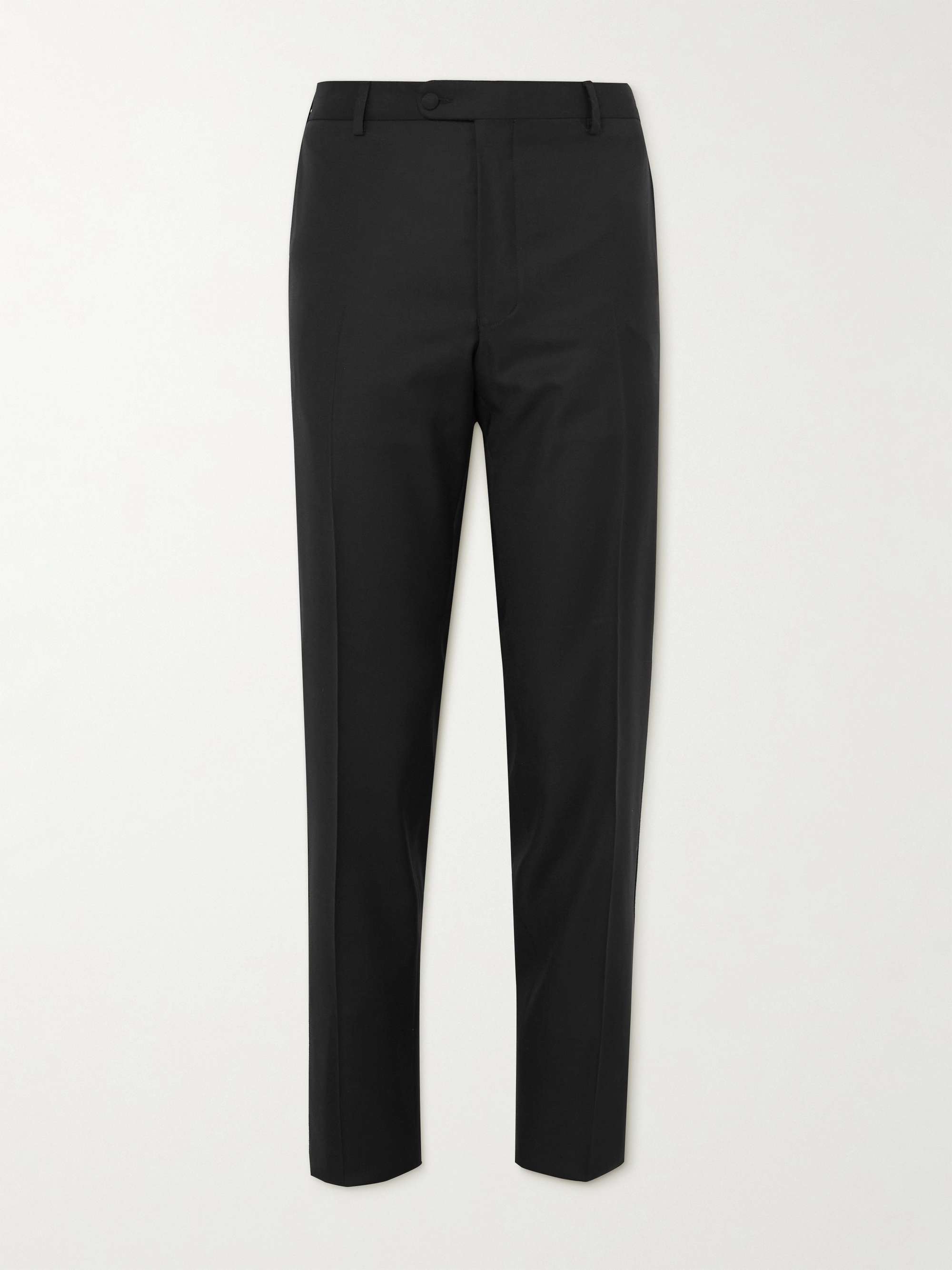 Slim-Fit Tapered Wool Tuxedo Trousers view