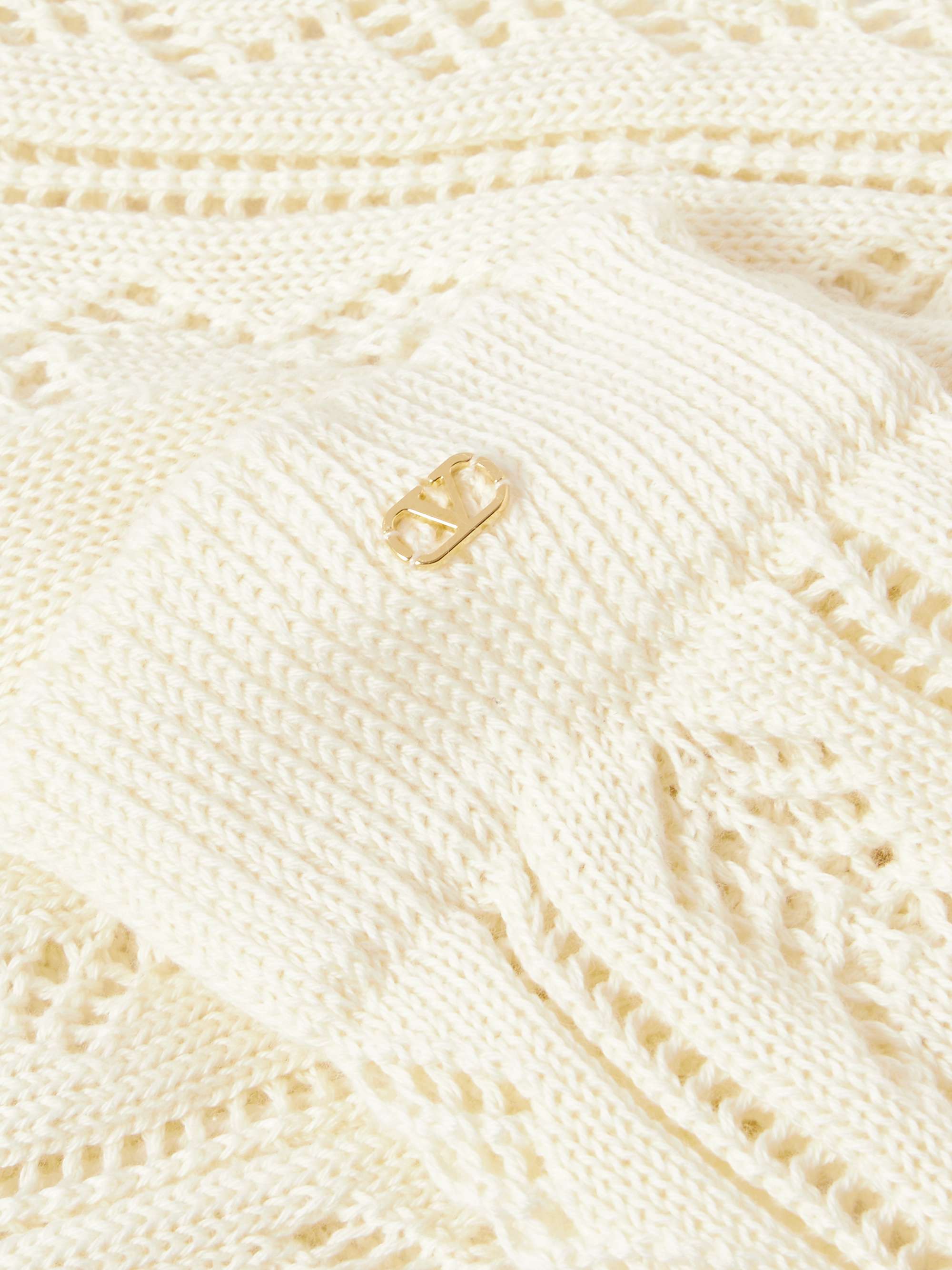 Embellished pointelle-knit cotton socks view