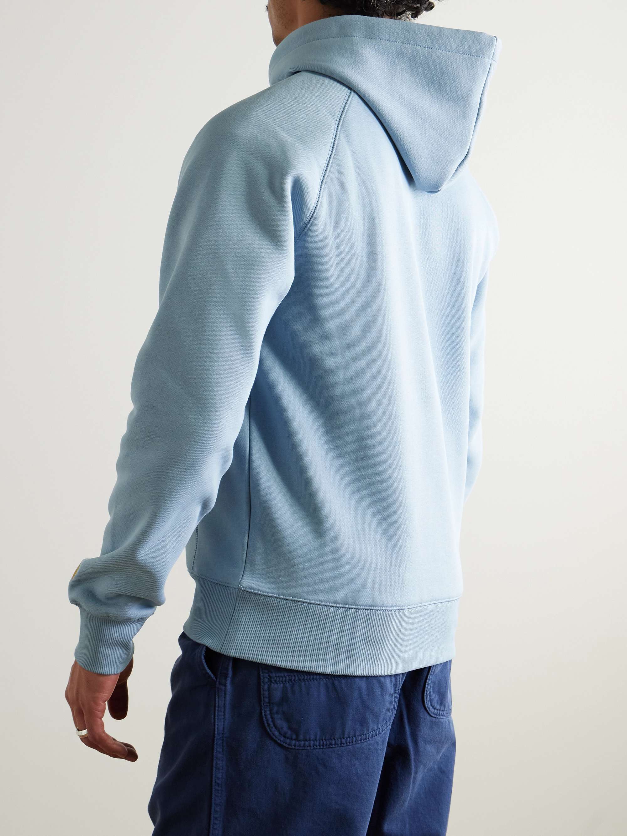Chase Logo-Embroidered Cotton-Jersey Hoodie view