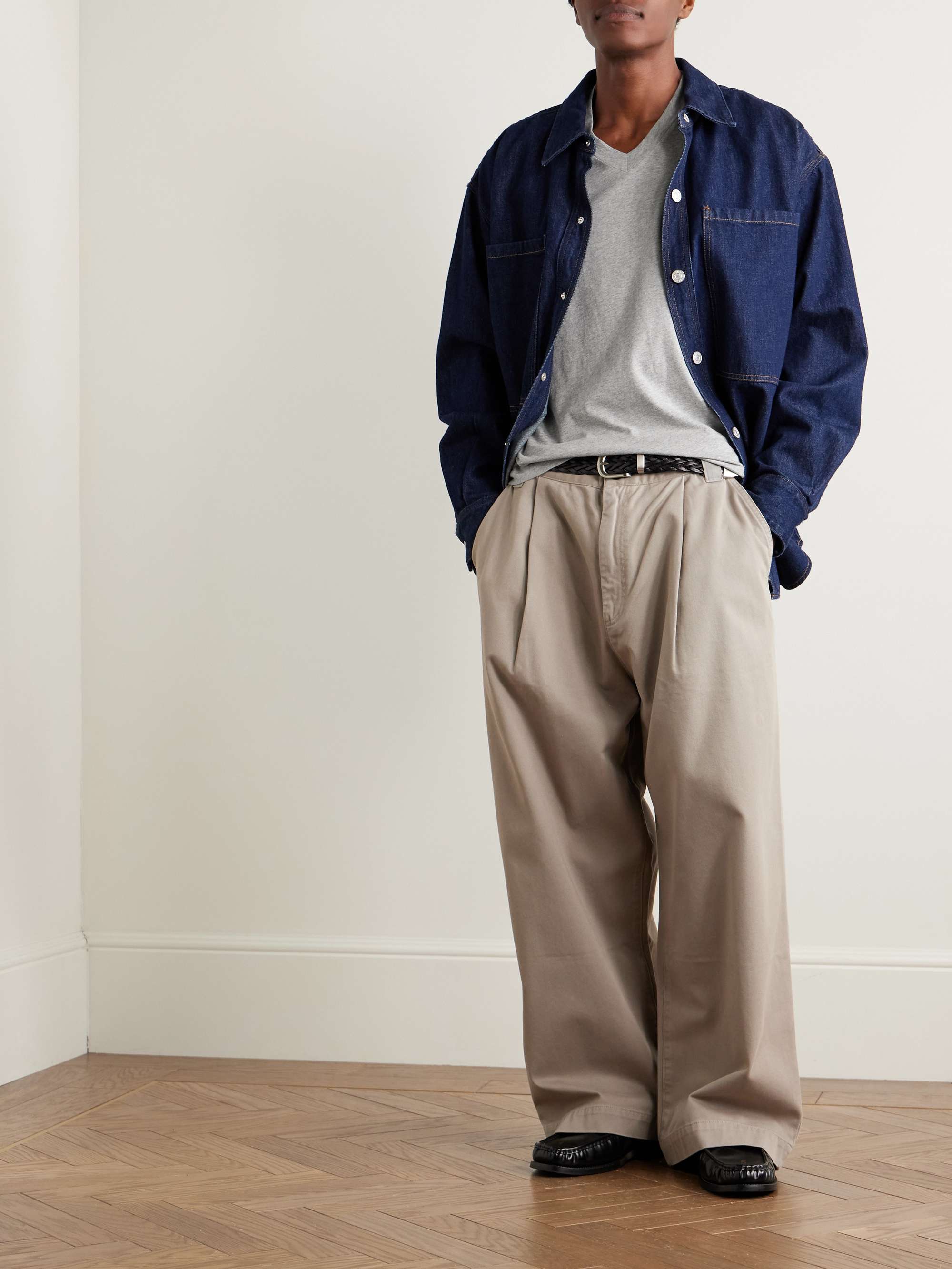 Mélange Combed Cotton-Jersey T-Shirt view