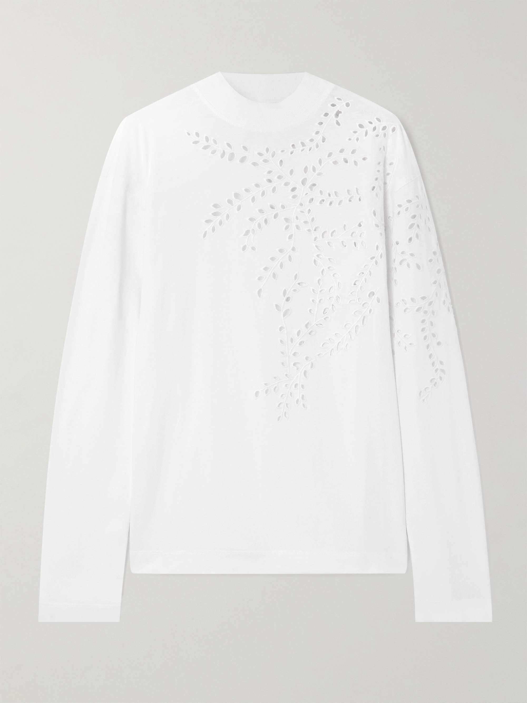 Broderie anglaise cotton-jersey T-shirt view