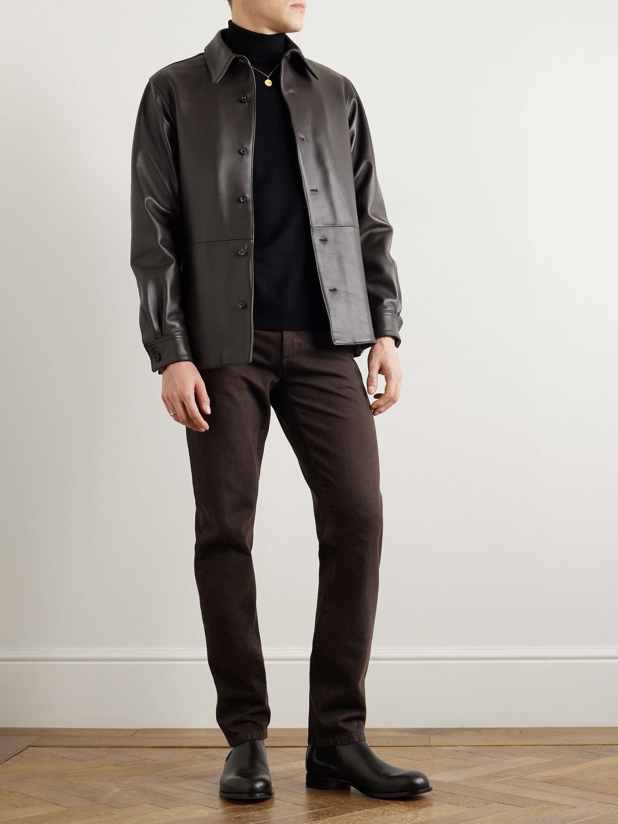 City Slim-Fit Straight-Leg Jeans view