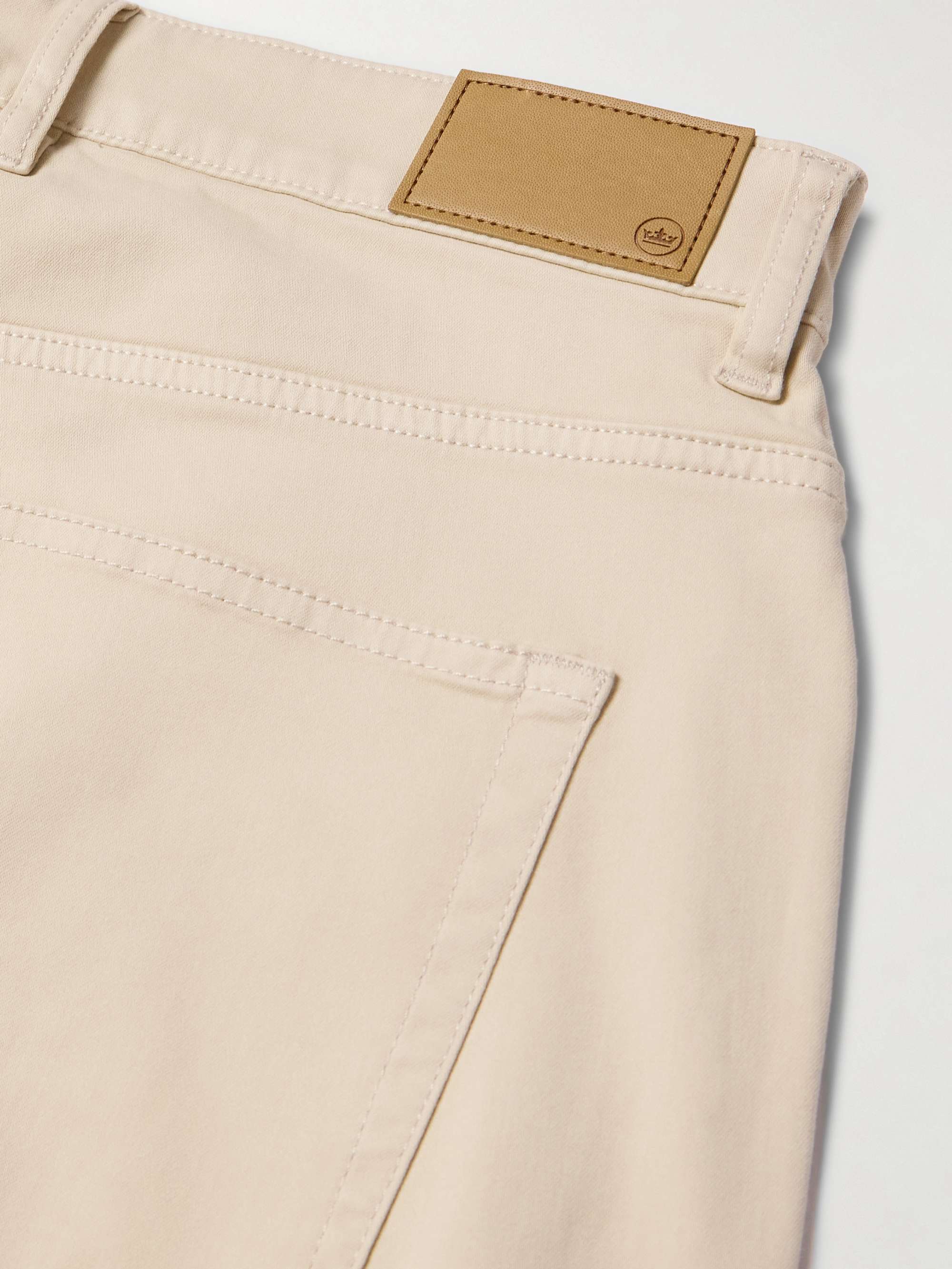 Slim-Fit Cotton-Blend Sateen Trousers view