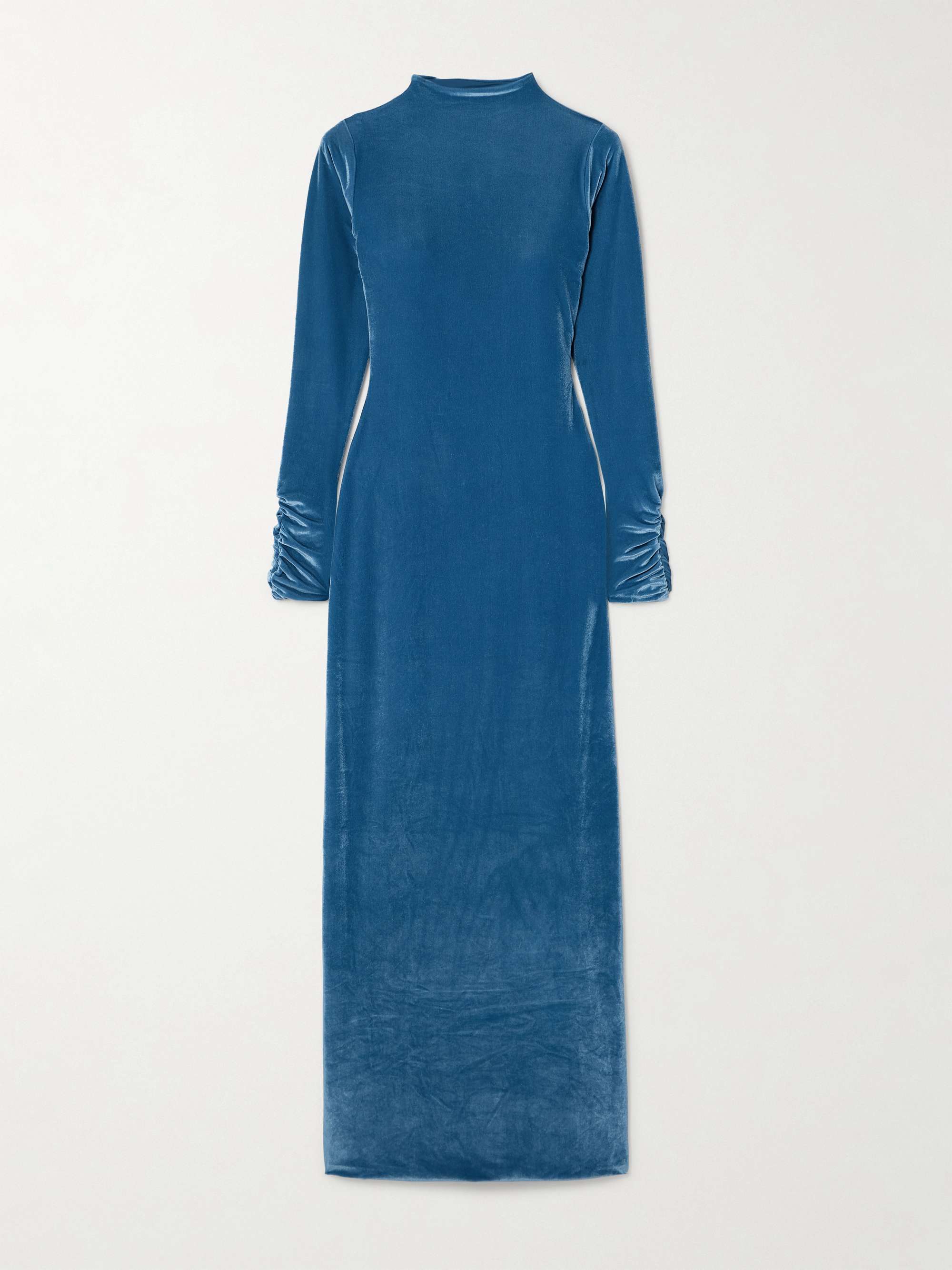 Fragola open-back stretch-velvet maxi dress view